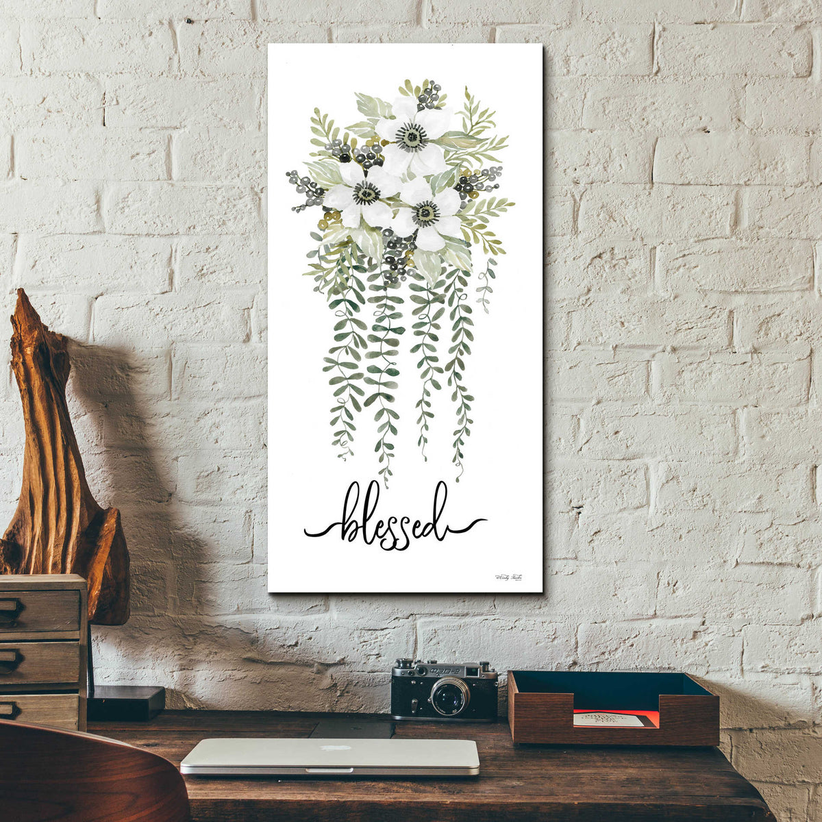 Epic Art 'Blessed' by Cindy Jacobs, Acrylic Glass Wall Art,12x24