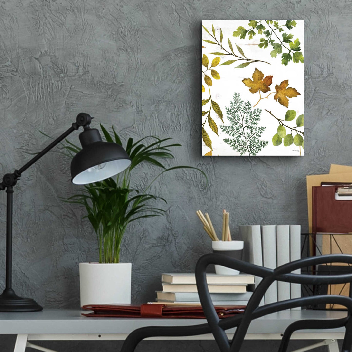 Epic Art 'Leaf Patterns II' by Cindy Jacobs, Acrylic Glass Wall Art,12x16