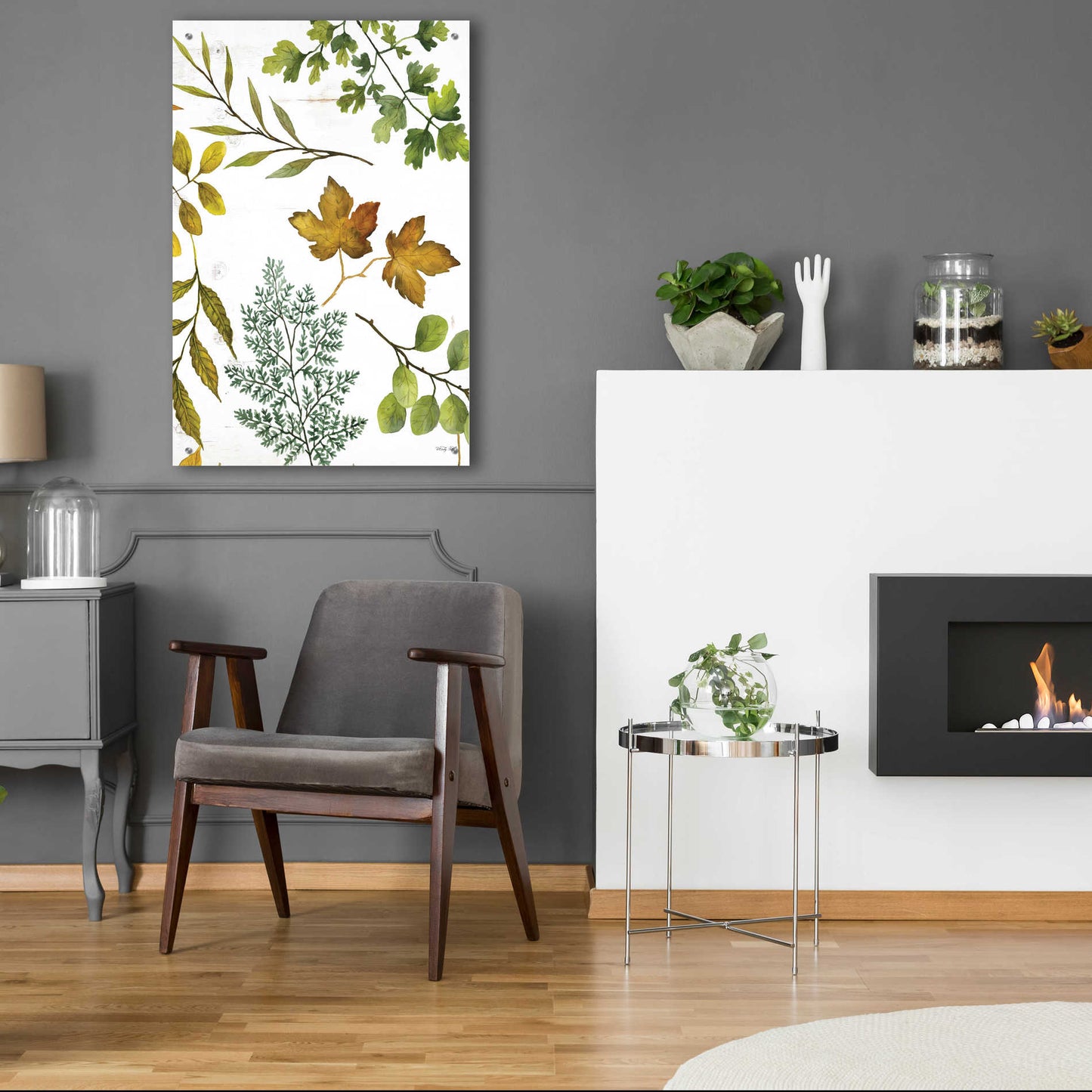 Epic Art 'Leaf Patterns II' by Cindy Jacobs, Acrylic Glass Wall Art,24x36