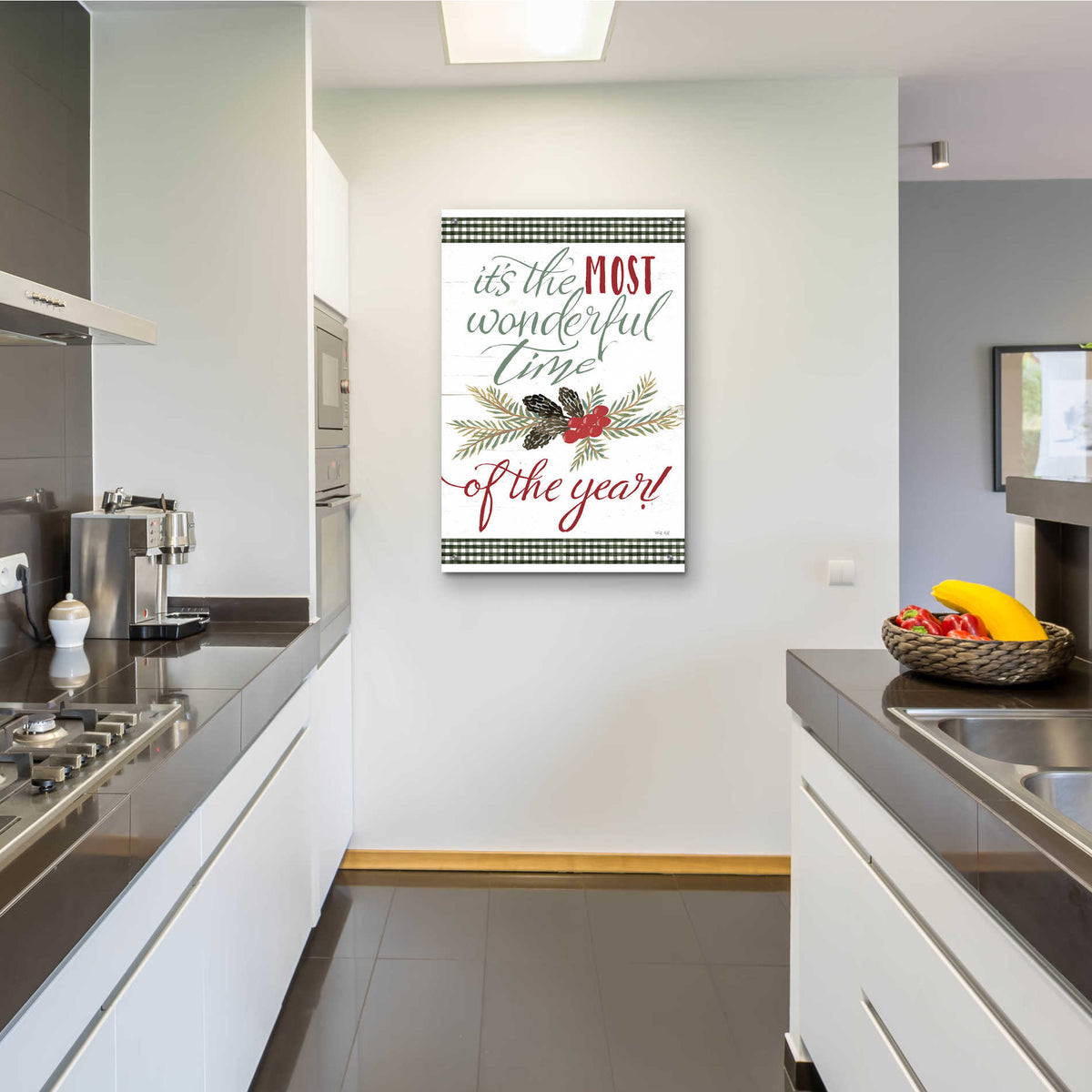 Epic Art 'Pinecone It's the Most Wonderful Time' by Cindy Jacobs, Acrylic Glass Wall Art,24x36