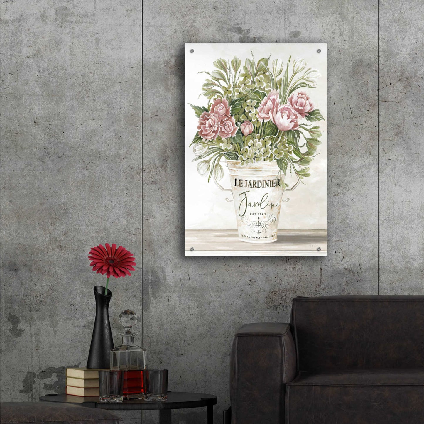 Epic Art 'Spring Peonies II' by Cindy Jacobs, Acrylic Glass Wall Art,24x36