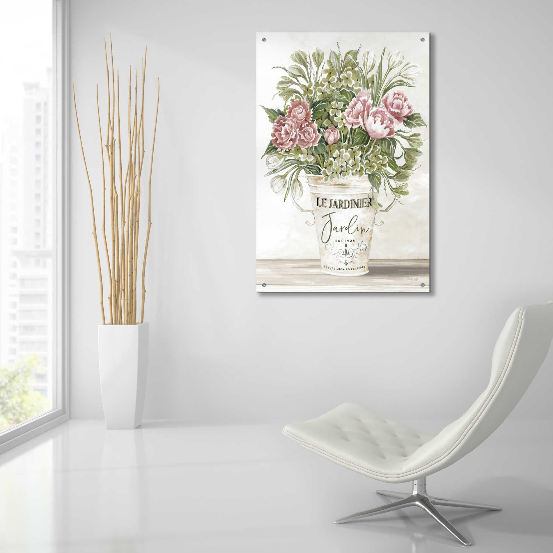 Epic Art 'Spring Peonies II' by Cindy Jacobs, Acrylic Glass Wall Art,24x36