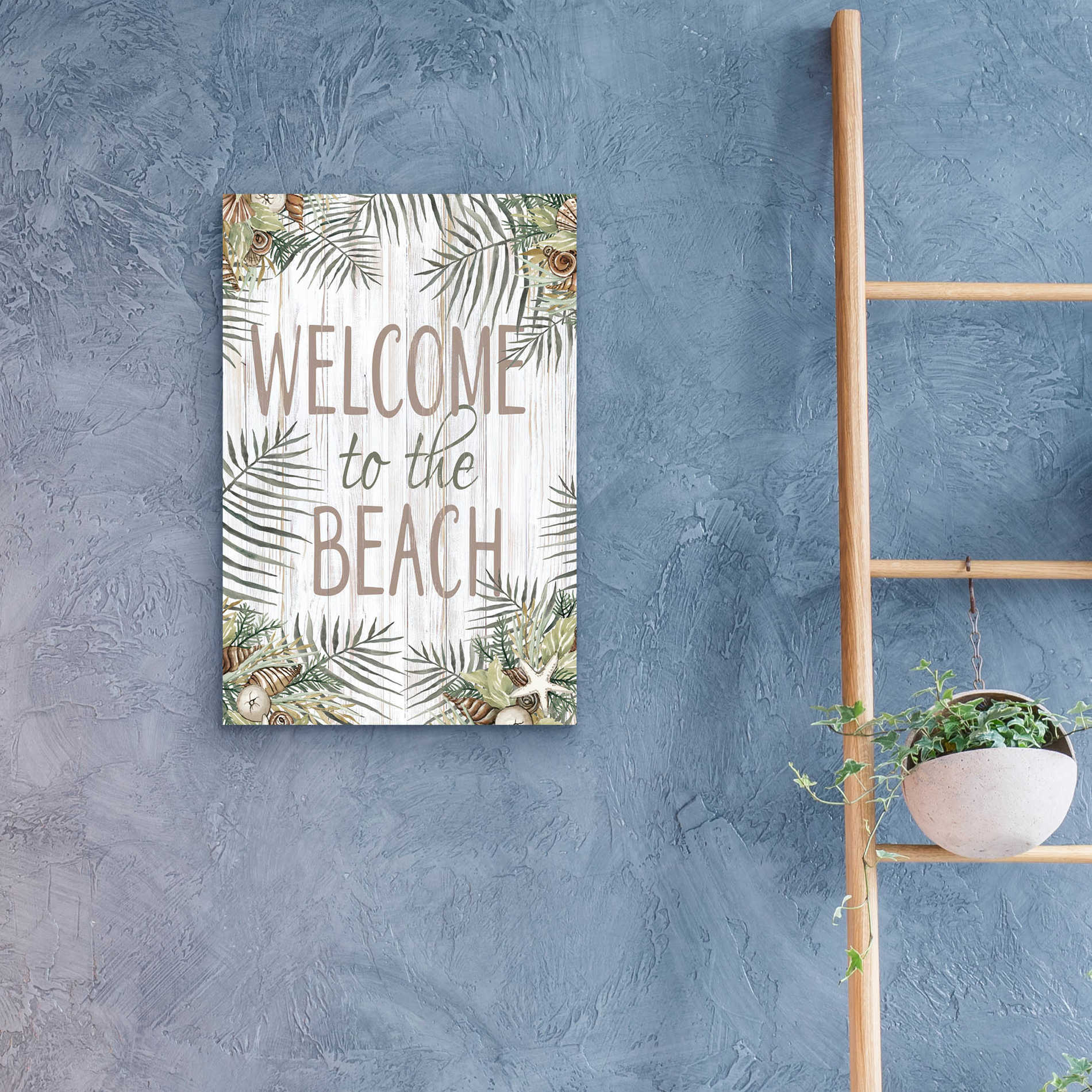 Epic Art 'Welcome to the Beach' by Cindy Jacobs, Acrylic Glass Wall Art,16x24