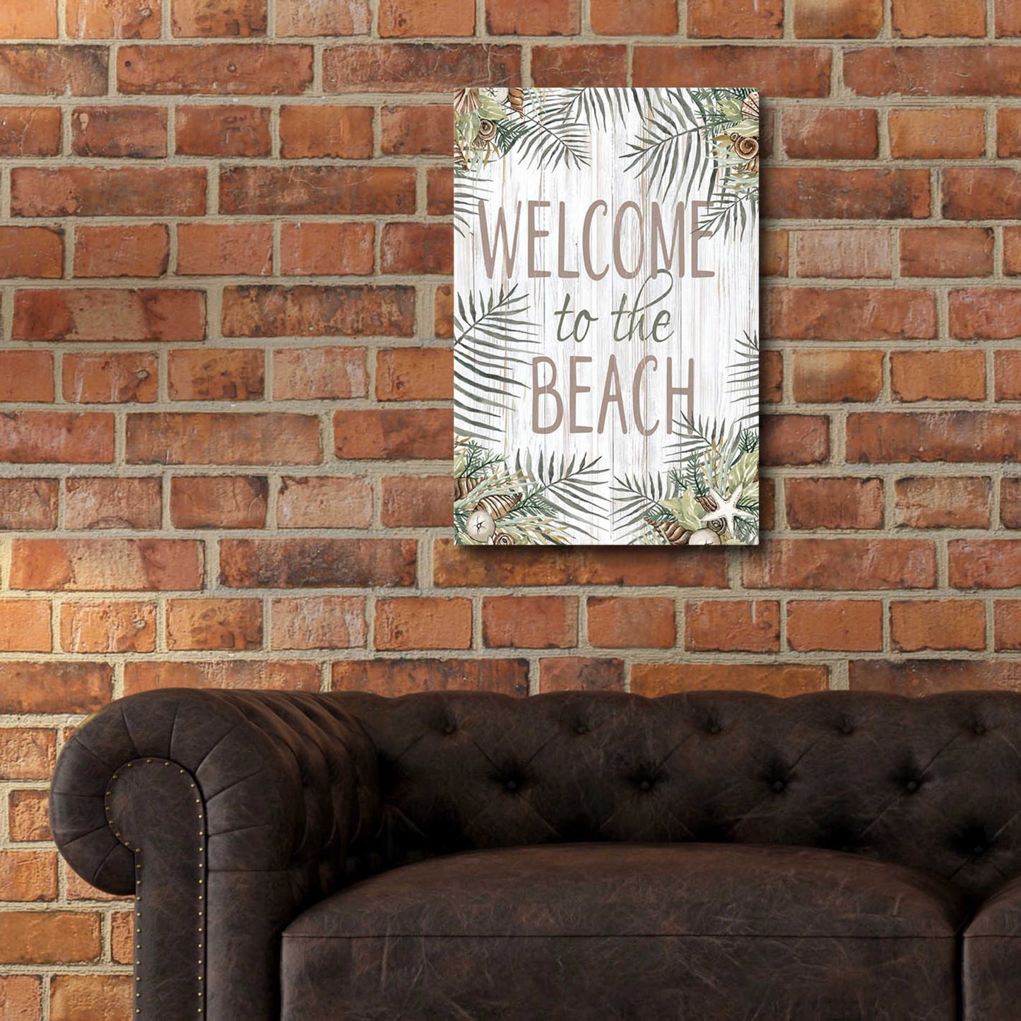 Epic Art 'Welcome to the Beach' by Cindy Jacobs, Acrylic Glass Wall Art,16x24