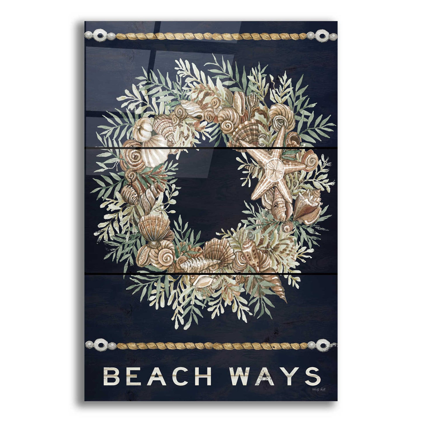 Epic Art 'Beach Ways' by Cindy Jacobs, Acrylic Glass Wall Art,12x16