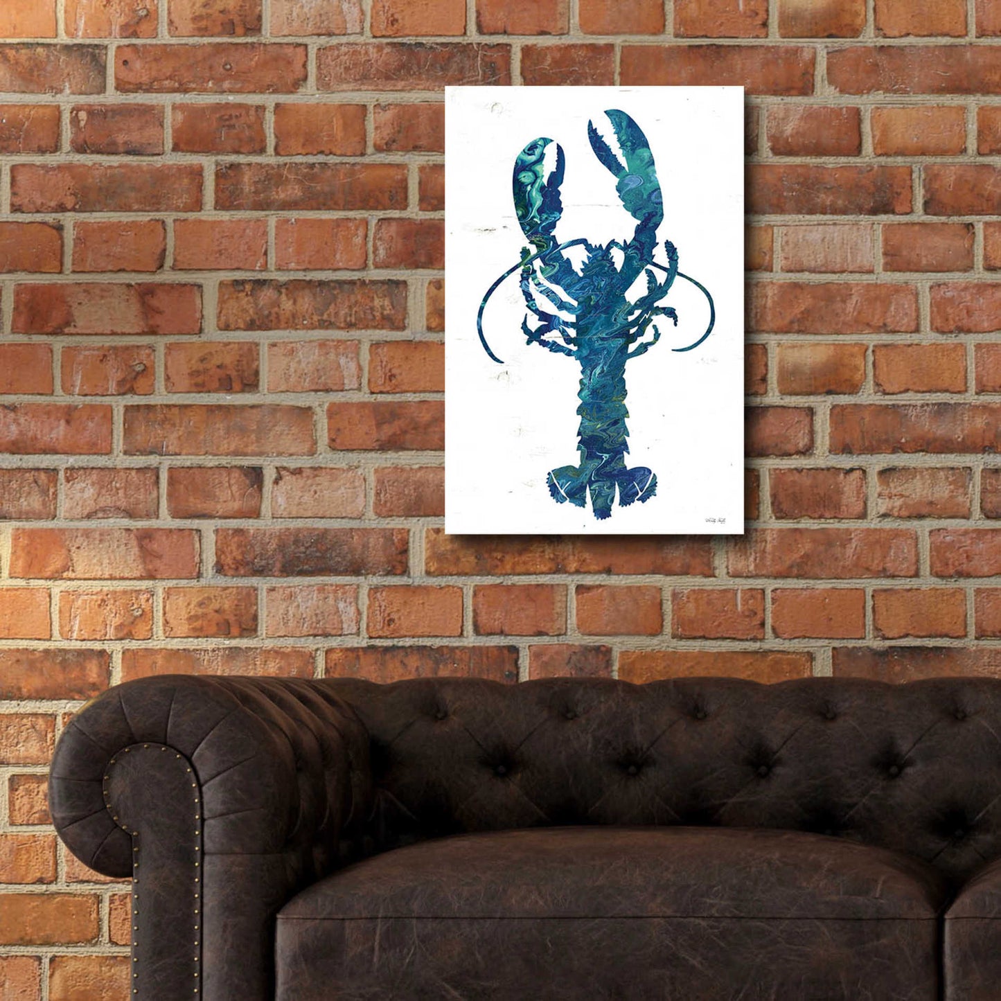 Epic Art 'Bright Lobster Blue' by Cindy Jacobs, Acrylic Glass Wall Art,16x24