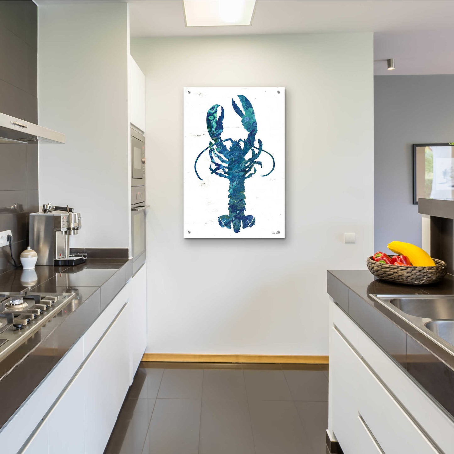 Epic Art 'Bright Lobster Blue' by Cindy Jacobs, Acrylic Glass Wall Art,24x36