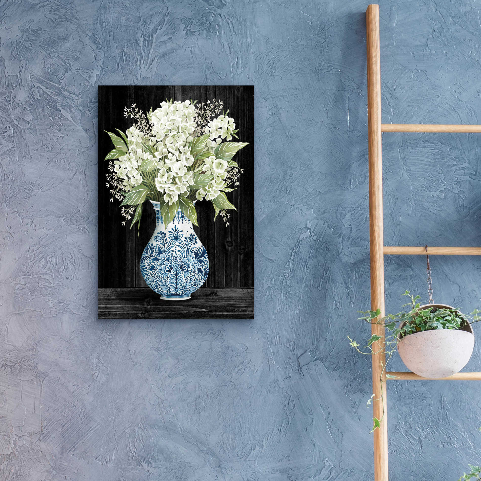 Epic Art 'Hydrangea Elegance' by Cindy Jacobs, Acrylic Glass Wall Art,16x24