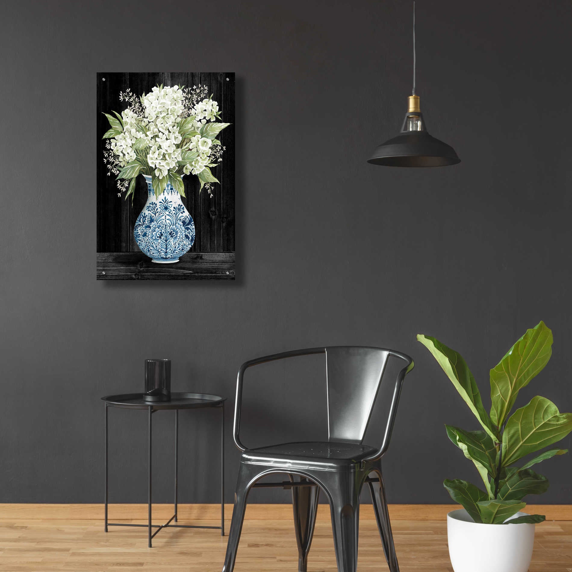 Epic Art 'Hydrangea Elegance' by Cindy Jacobs, Acrylic Glass Wall Art,24x36