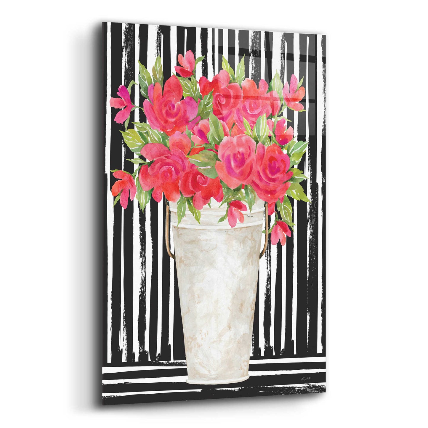 Epic Art 'Fuchsias I' by Cindy Jacobs, Acrylic Glass Wall Art,12x16