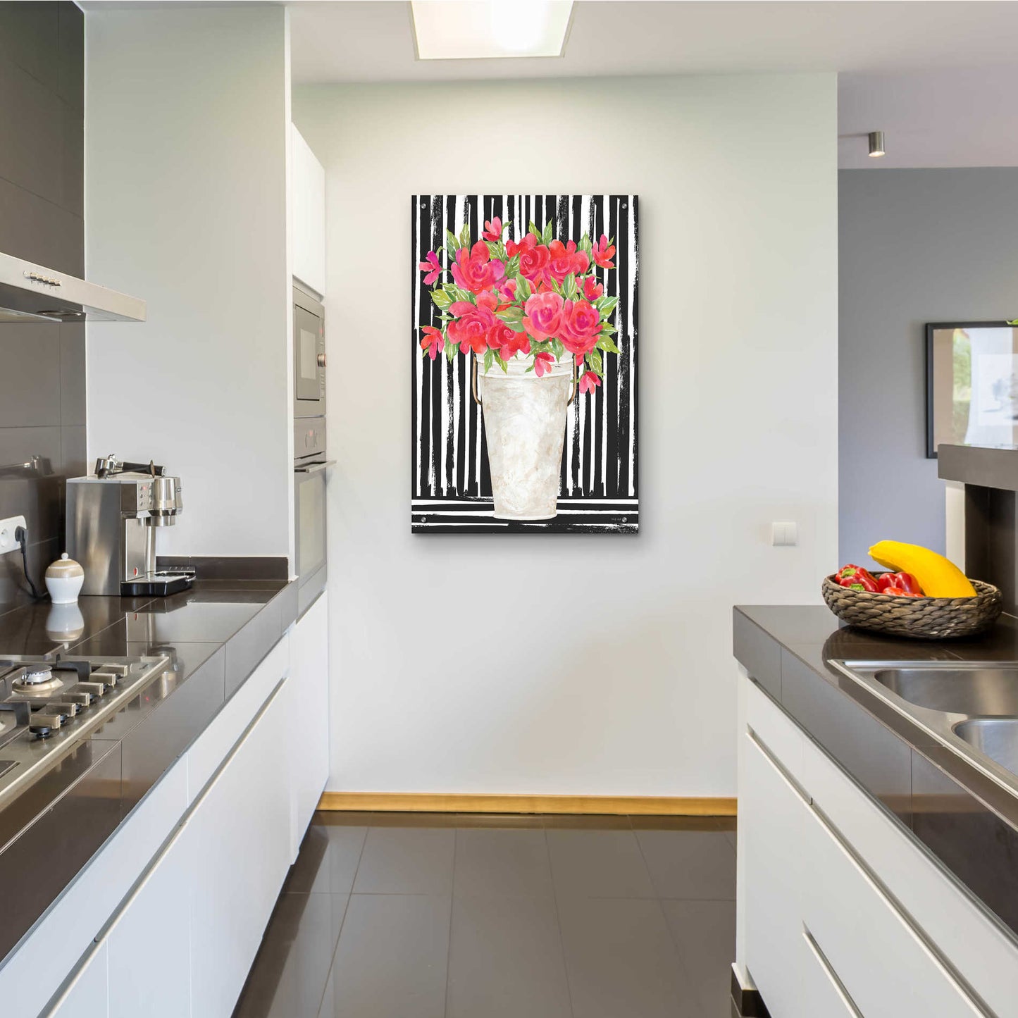 Epic Art 'Fuchsias I' by Cindy Jacobs, Acrylic Glass Wall Art,24x36