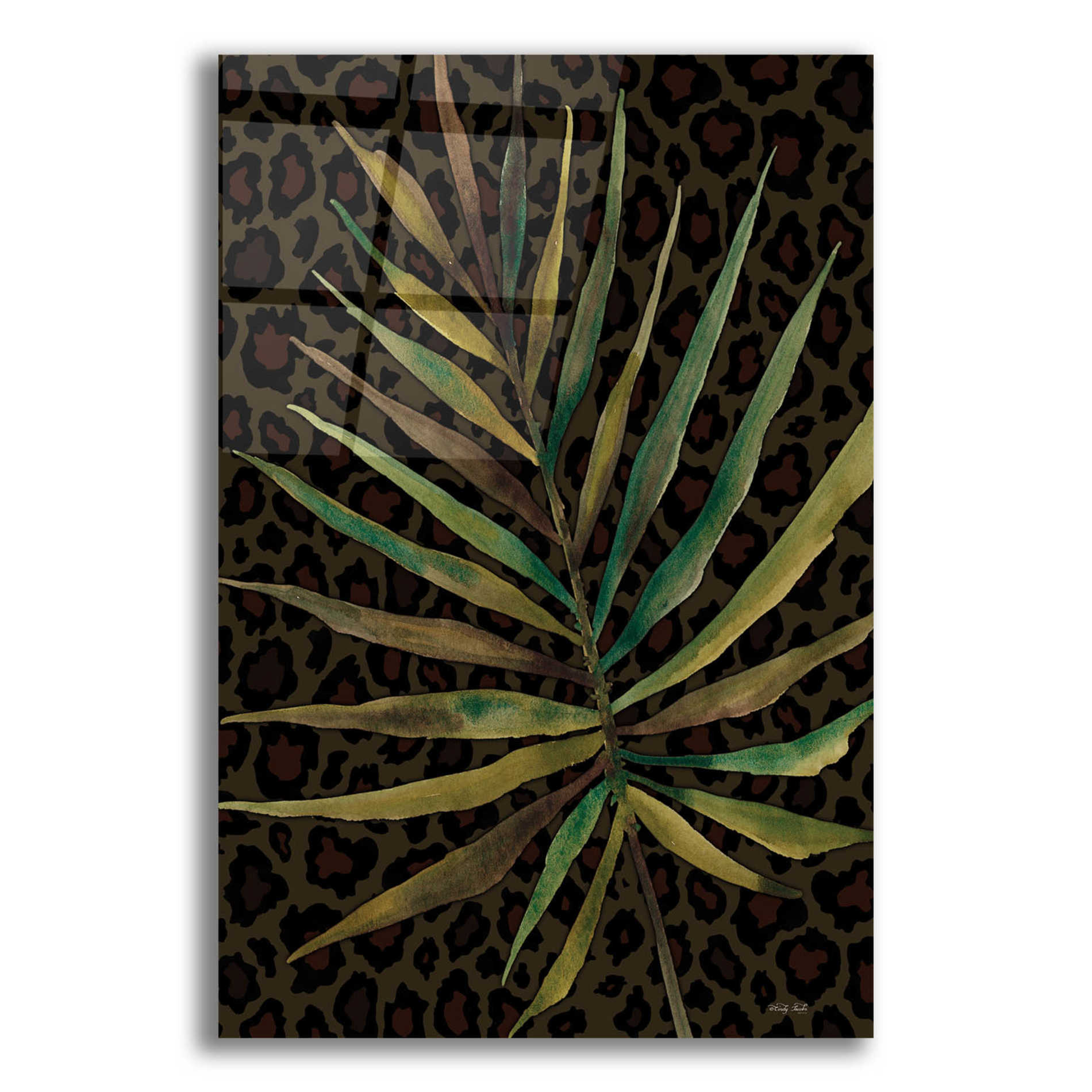 Epic Art 'Areca Leaf' by Cindy Jacobs, Acrylic Glass Wall Art,12x16