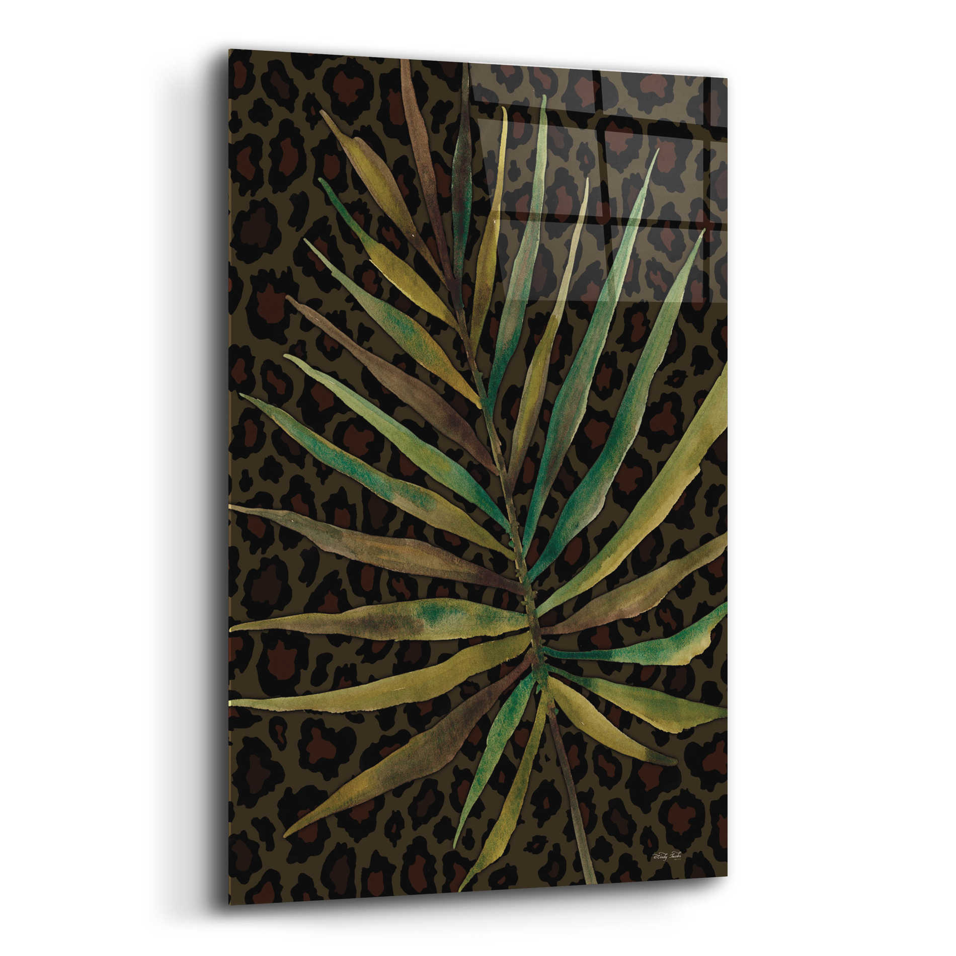 Epic Art 'Areca Leaf' by Cindy Jacobs, Acrylic Glass Wall Art,16x24