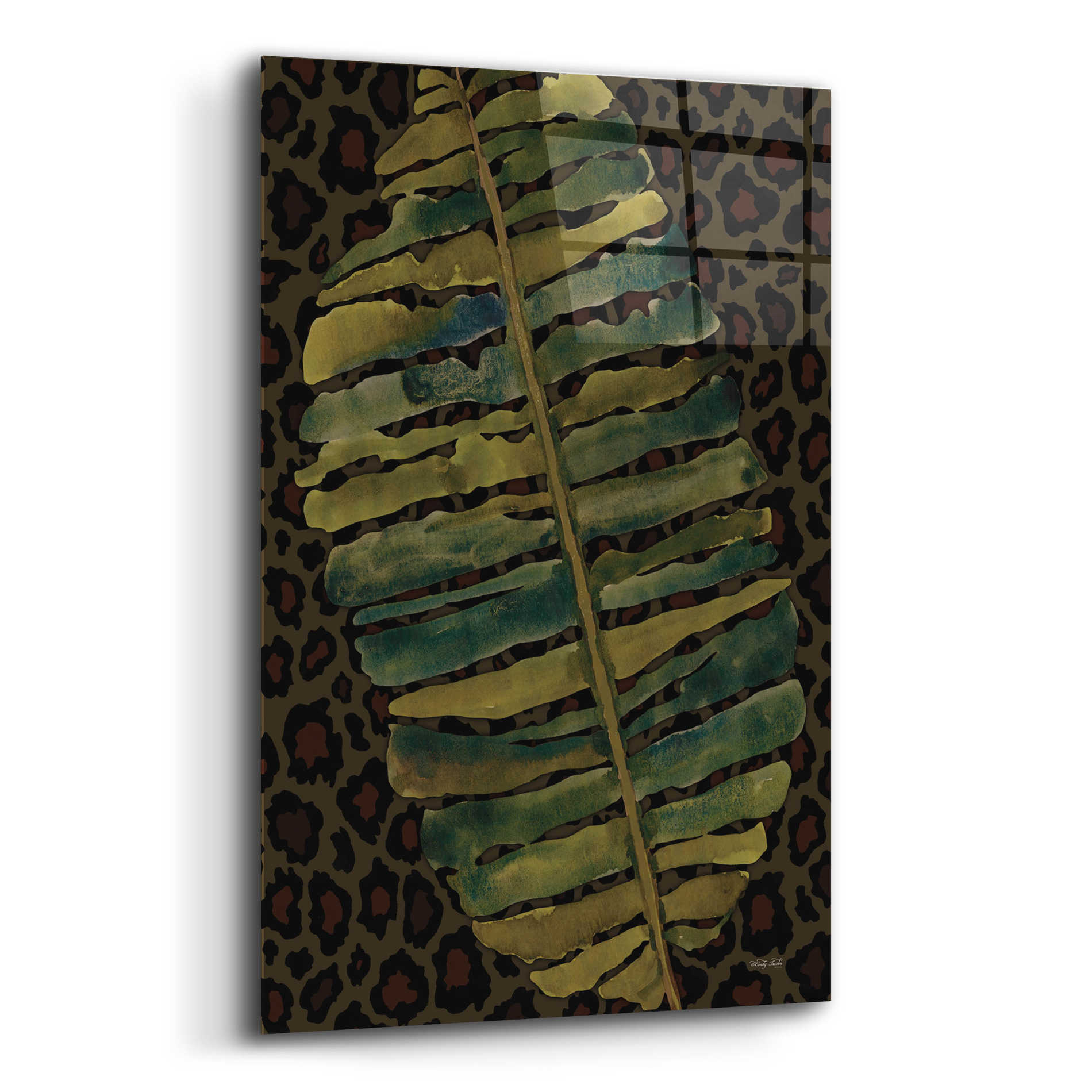 Epic Art 'Banana Leaf' by Cindy Jacobs, Acrylic Glass Wall Art,12x16