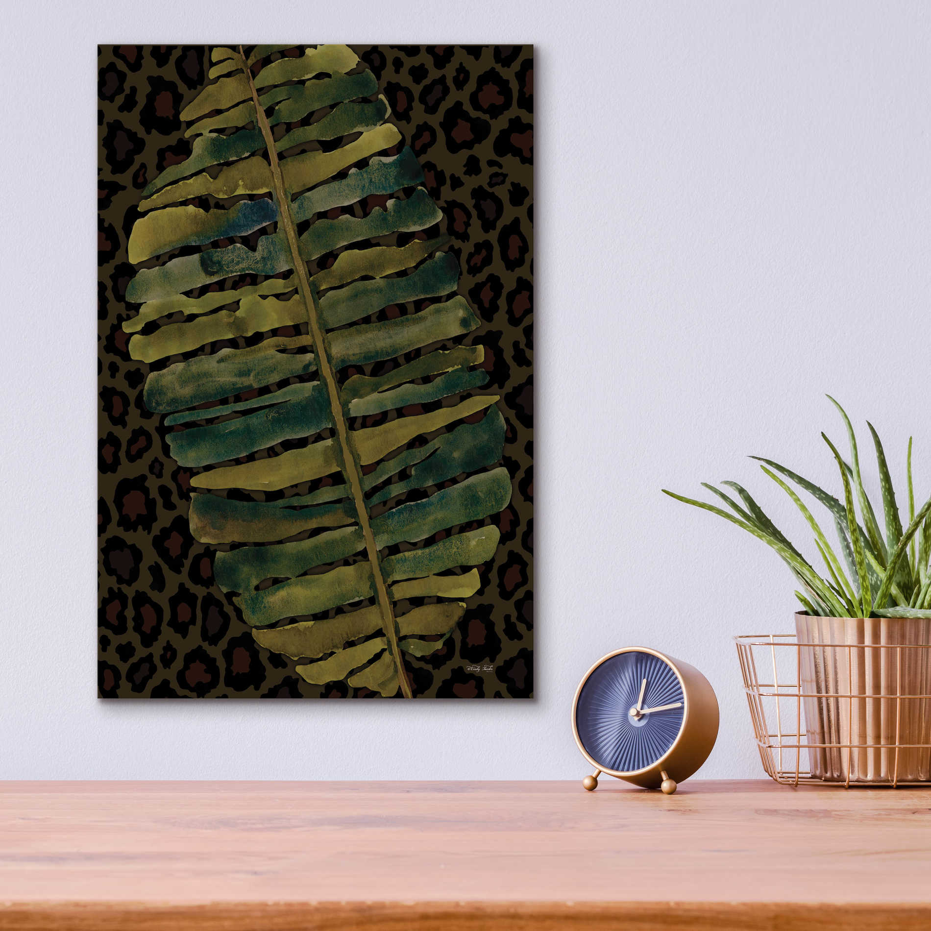 Epic Art 'Banana Leaf' by Cindy Jacobs, Acrylic Glass Wall Art,12x16