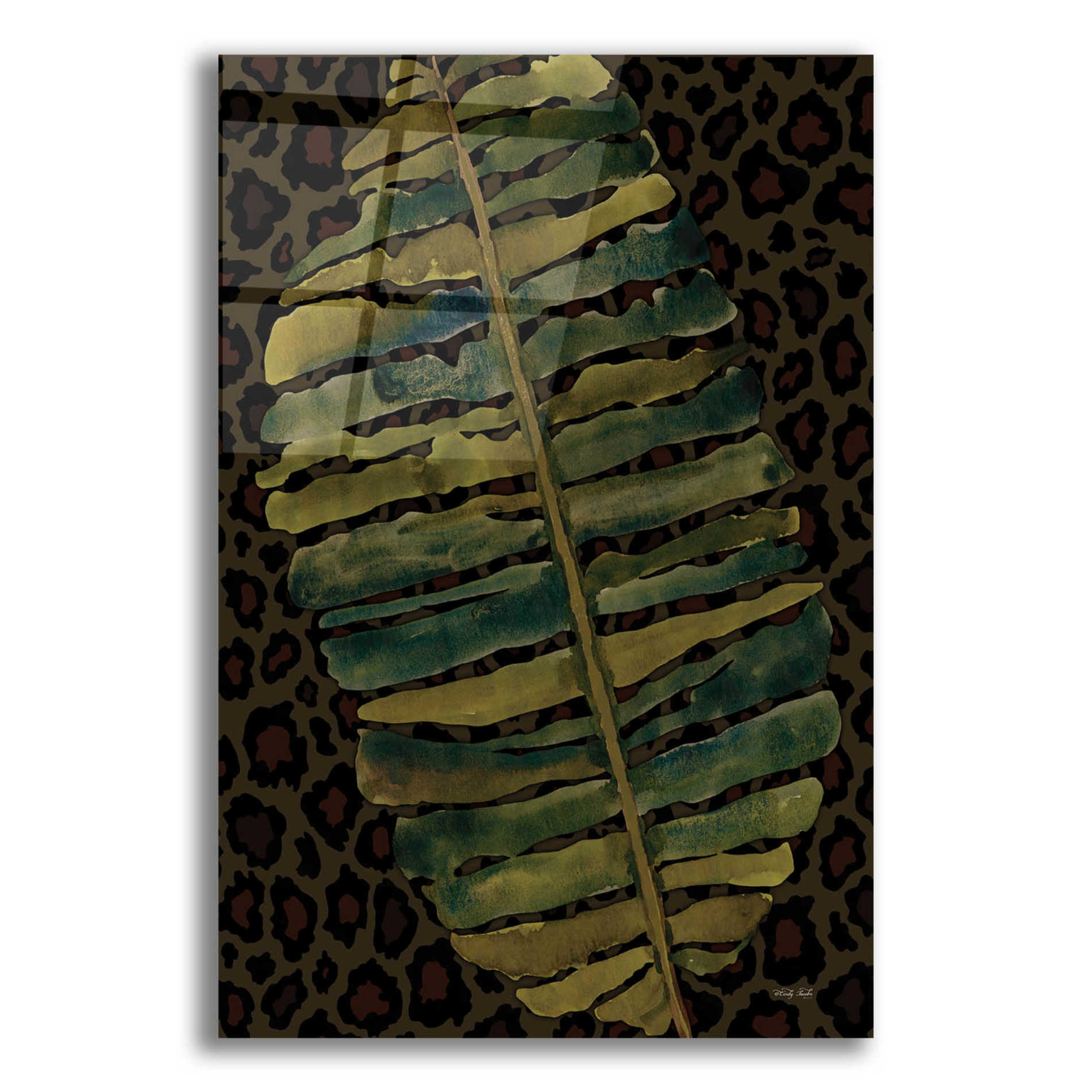 Epic Art 'Banana Leaf' by Cindy Jacobs, Acrylic Glass Wall Art,12x16