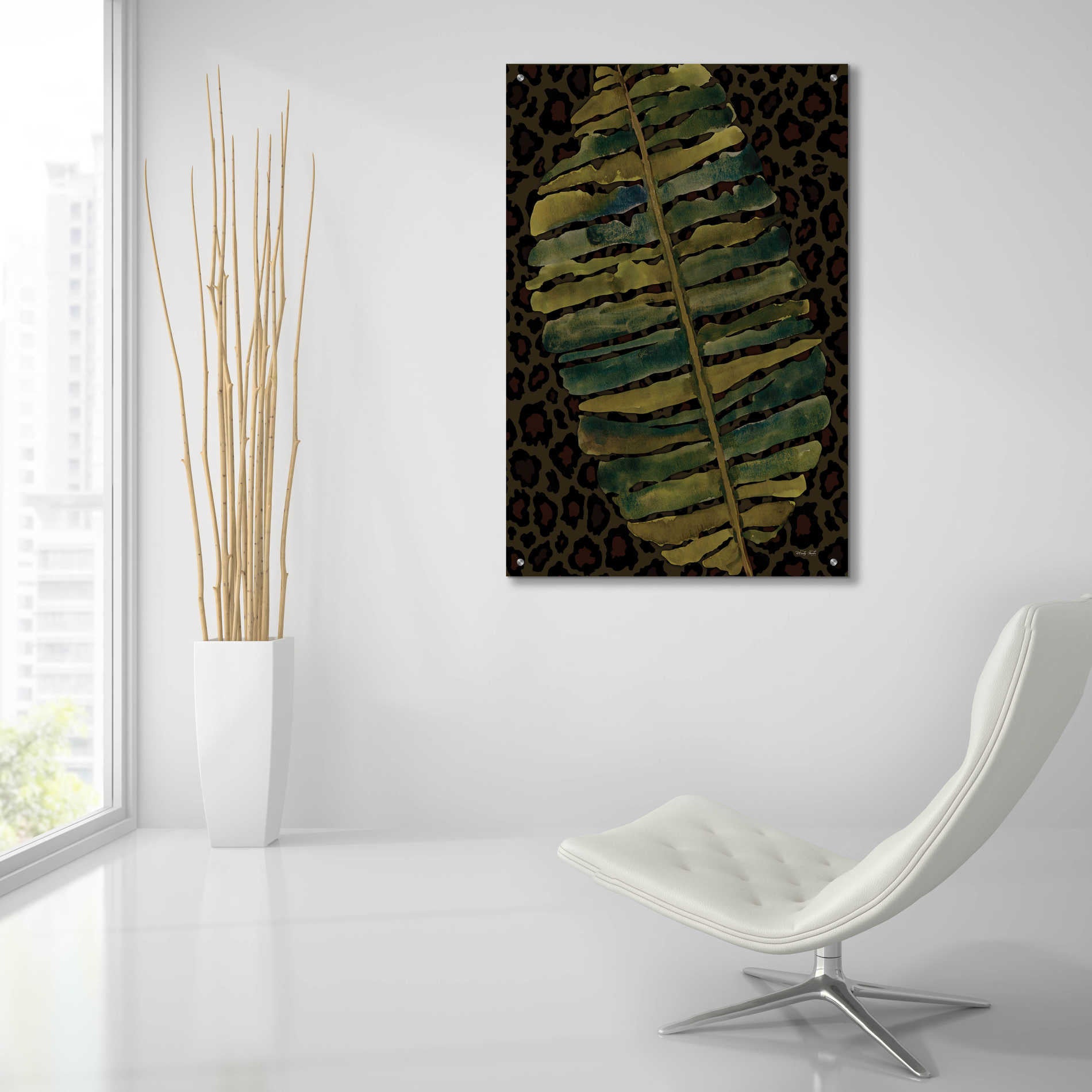 Epic Art 'Banana Leaf' by Cindy Jacobs, Acrylic Glass Wall Art,24x36