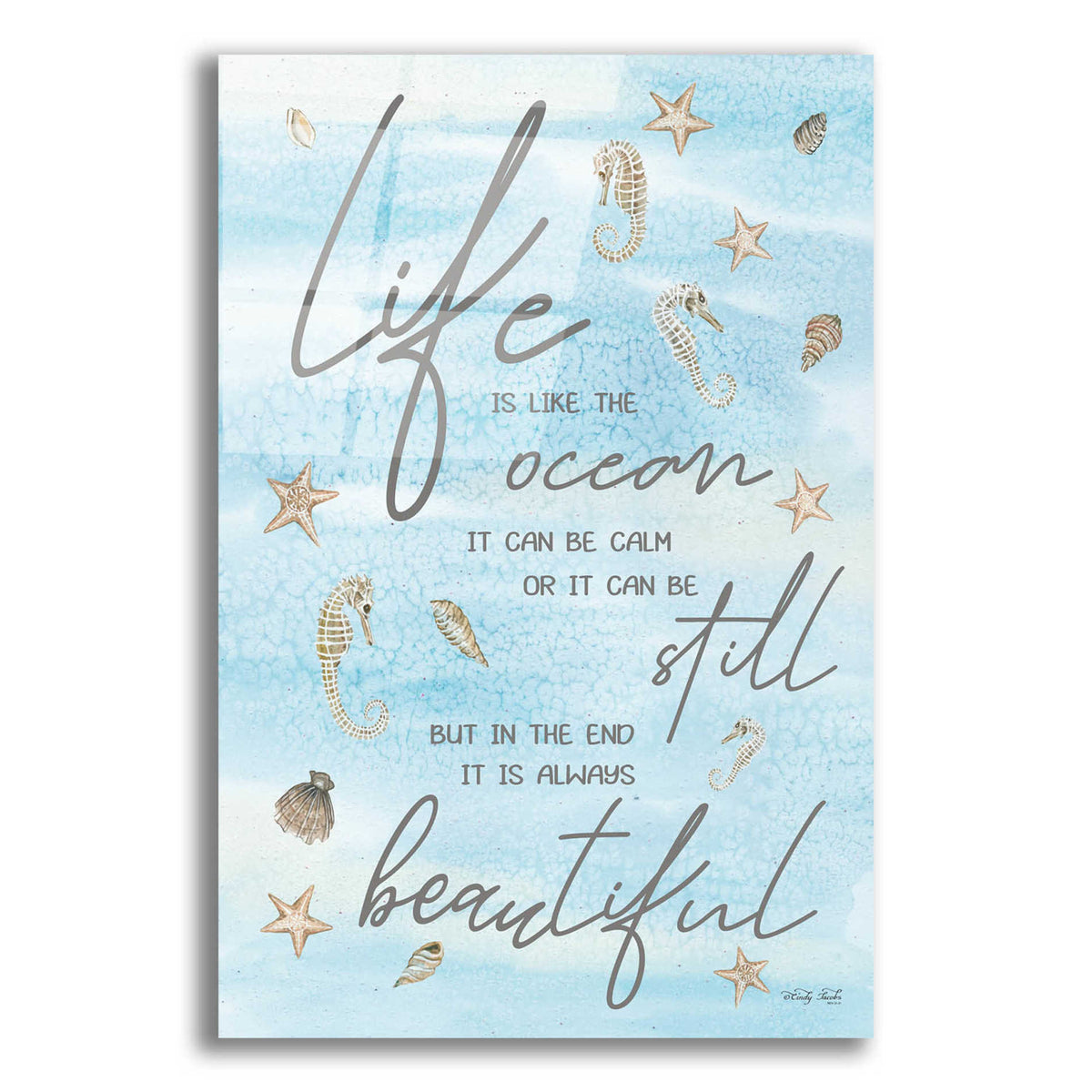 Epic Art 'Life is Like...' by Cindy Jacobs, Acrylic Glass Wall Art