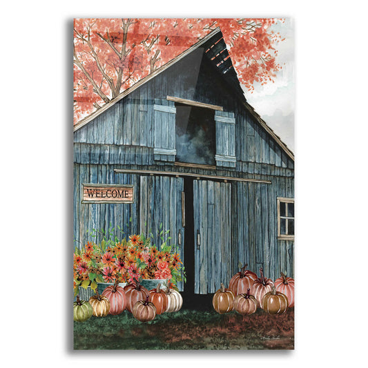 Epic Art 'Welcome Fall Barn' by Cindy Jacobs, Acrylic Glass Wall Art