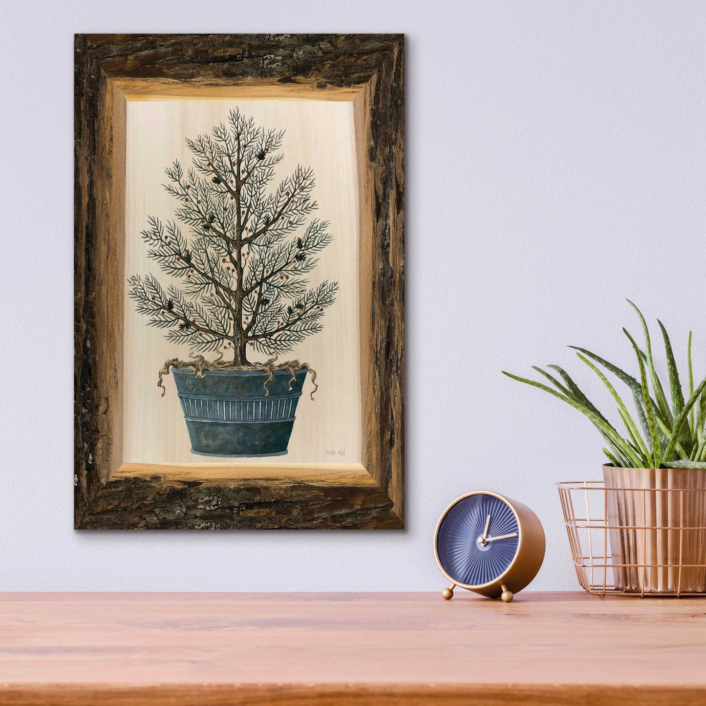 Epic Art 'Woodland Potted Tree I' by Cindy Jacobs, Acrylic Glass Wall Art,12x16