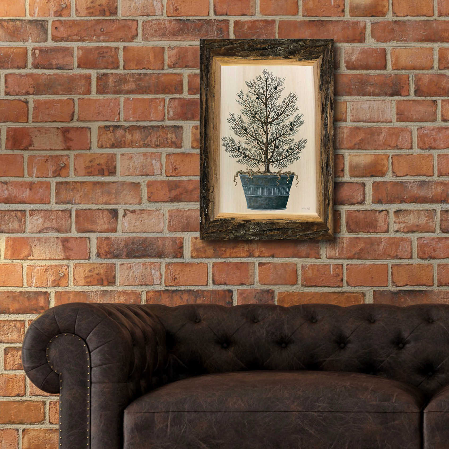 Epic Art 'Woodland Potted Tree I' by Cindy Jacobs, Acrylic Glass Wall Art,16x24