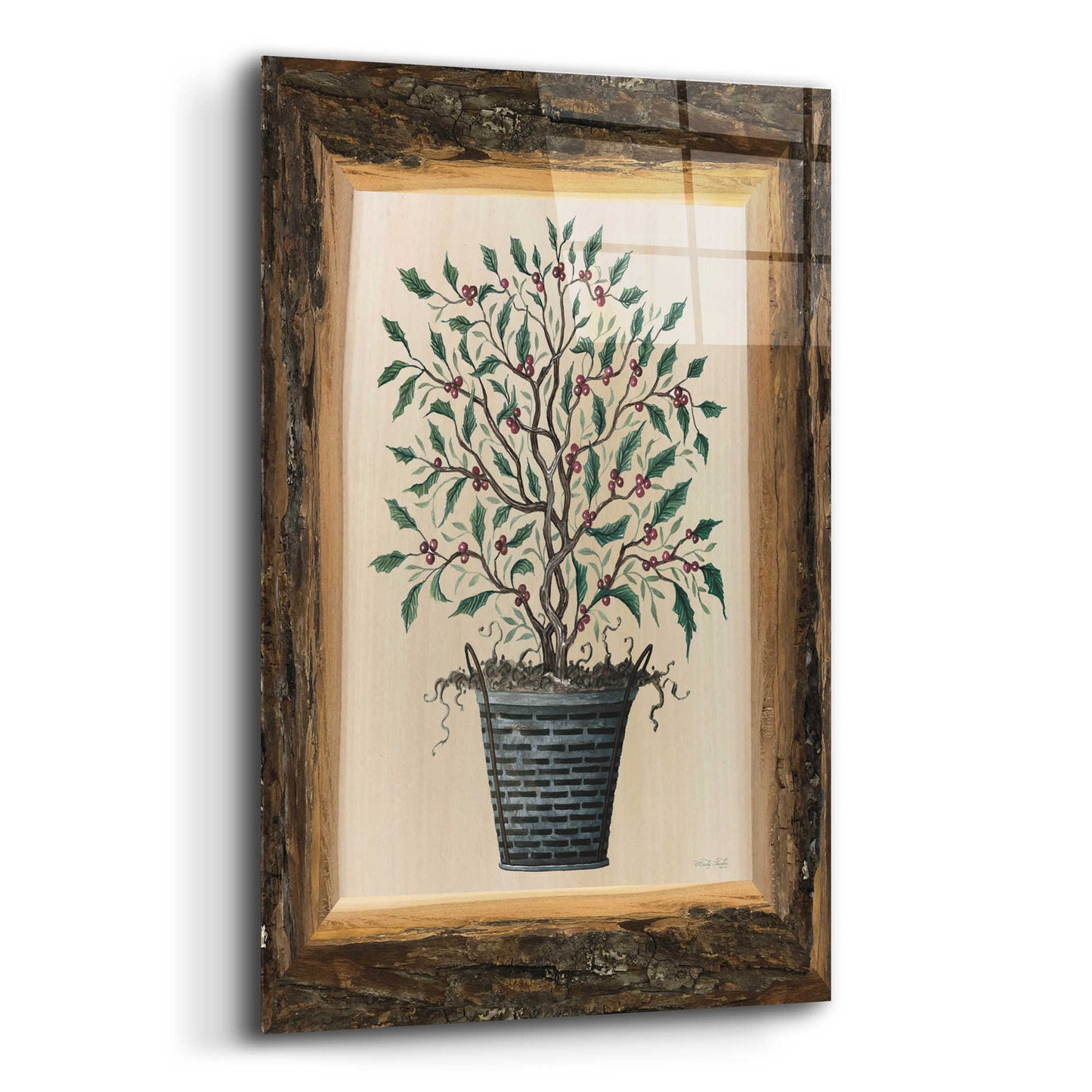 Epic Art 'Woodland Potted Tree III' by Cindy Jacobs, Acrylic Glass Wall Art,12x16