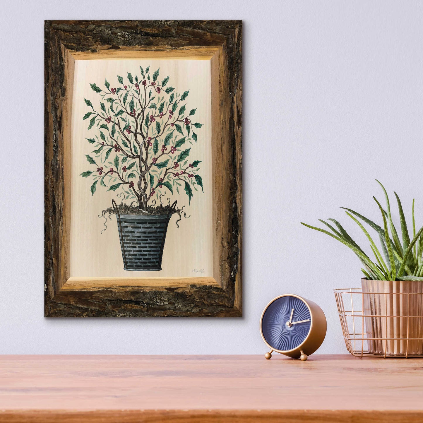 Epic Art 'Woodland Potted Tree III' by Cindy Jacobs, Acrylic Glass Wall Art,12x16