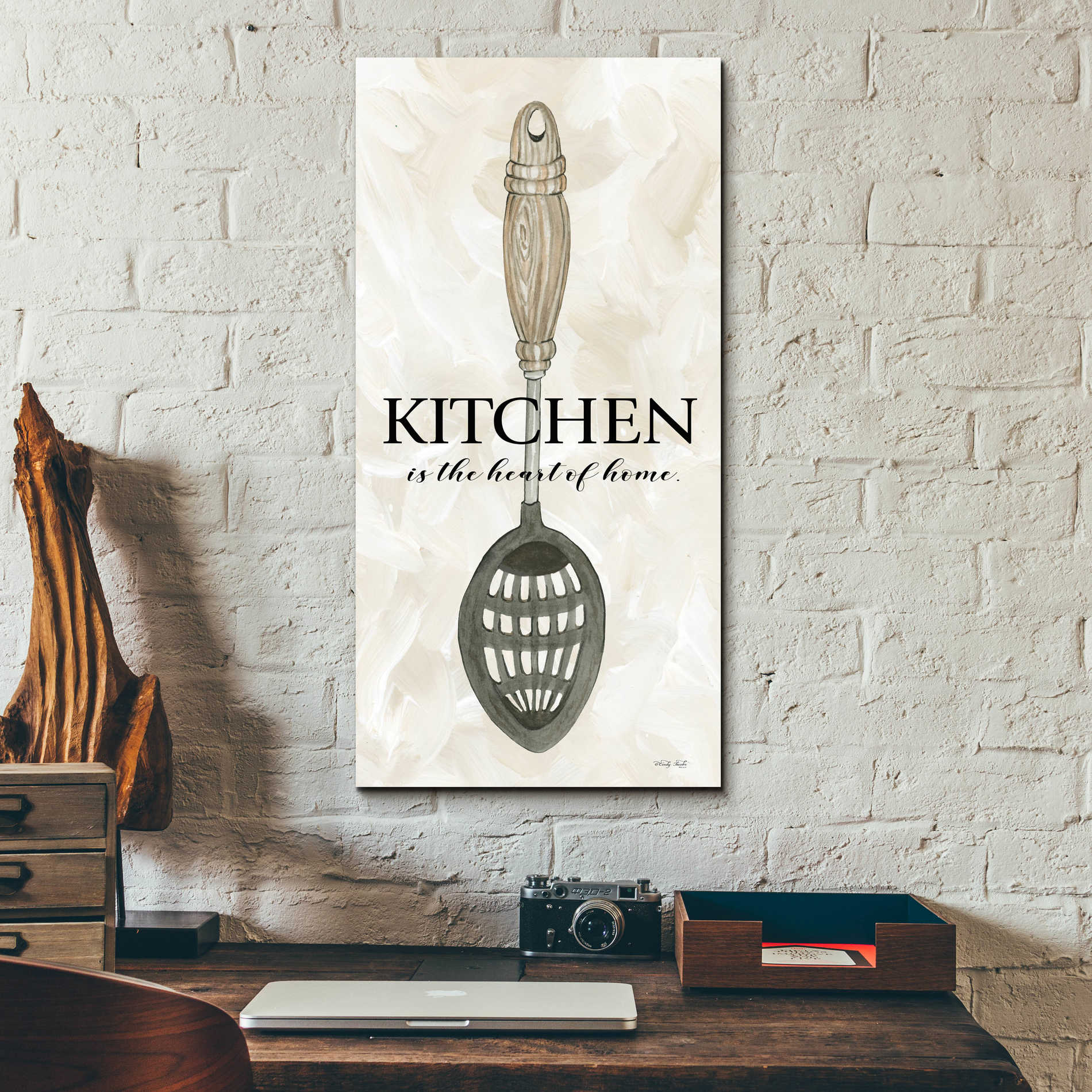 Epic Art 'Kitchen is the Heart of the Home' by Cindy Jacobs, Acrylic Glass Wall Art,12x24