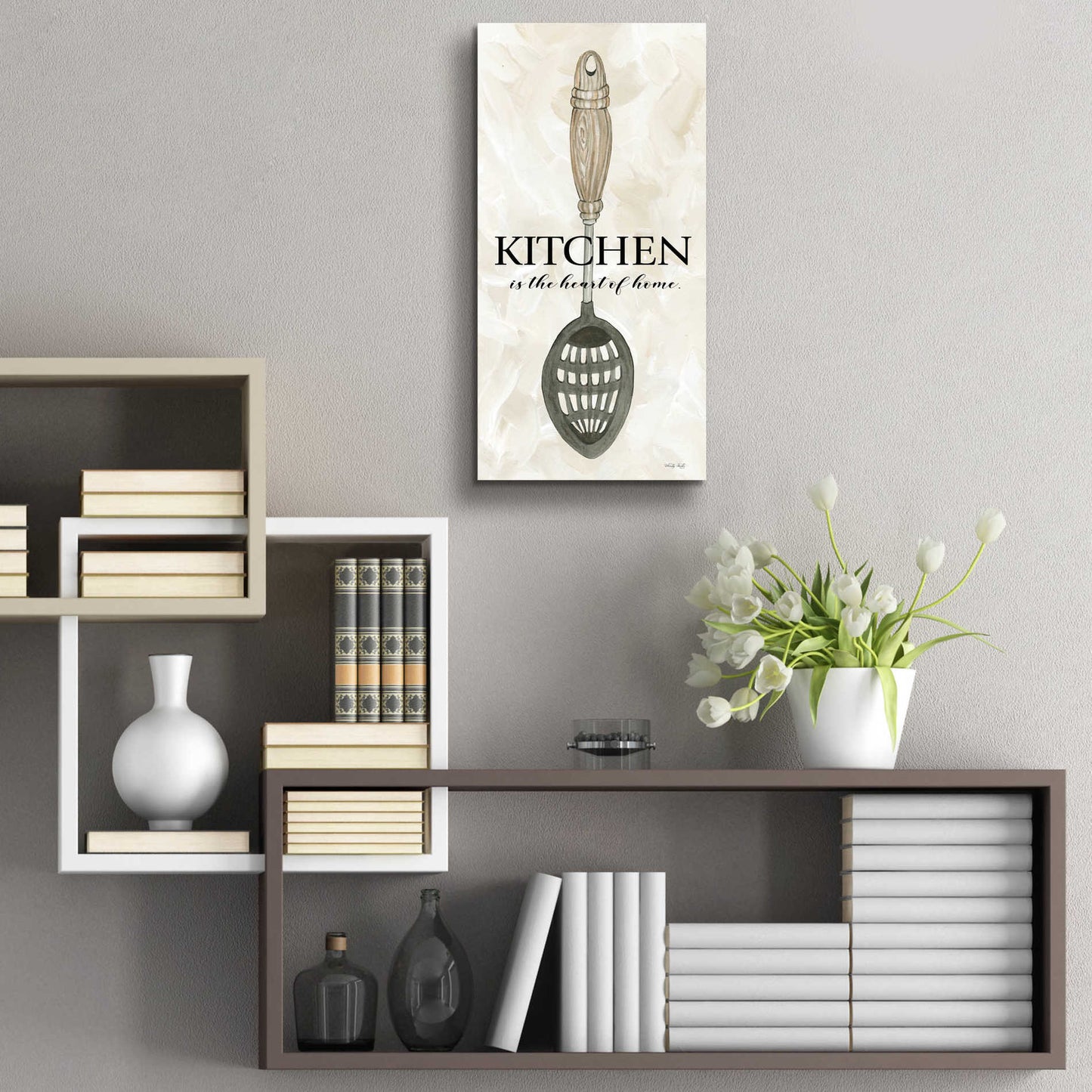 Epic Art 'Kitchen is the Heart of the Home' by Cindy Jacobs, Acrylic Glass Wall Art,12x24