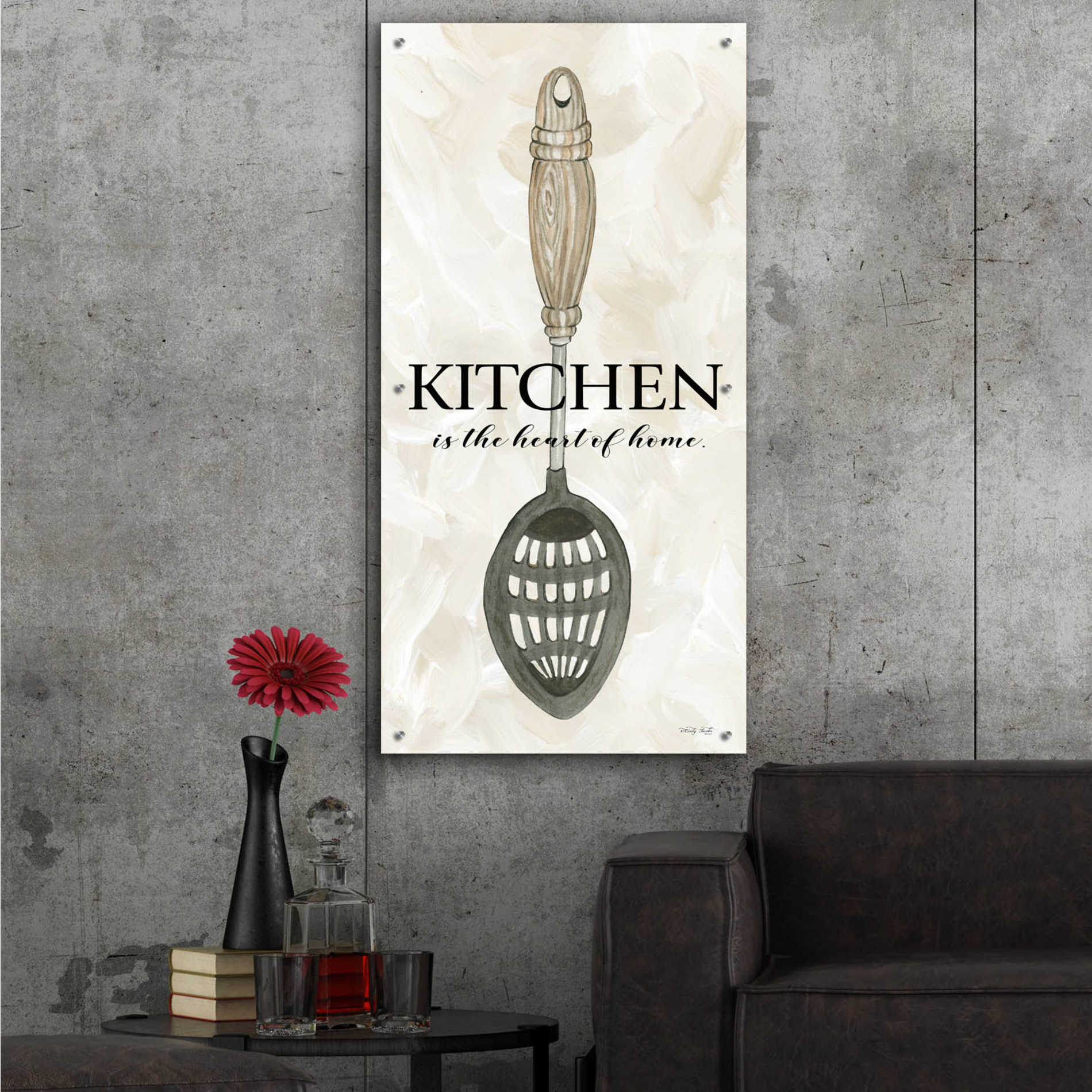 Epic Art 'Kitchen is the Heart of the Home' by Cindy Jacobs, Acrylic Glass Wall Art,24x48