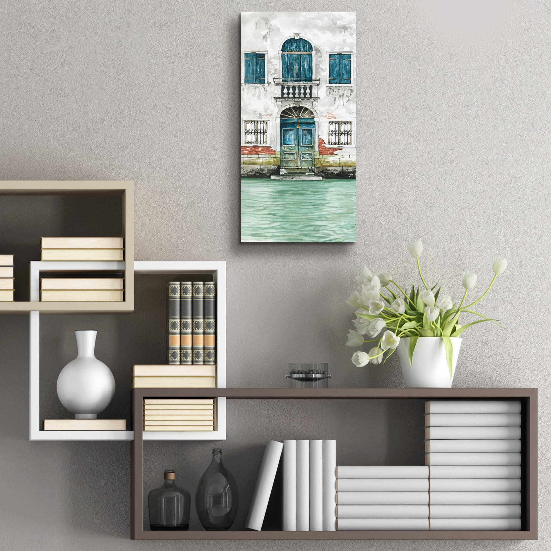 Epic Art 'Grand Canal II' by Cindy Jacobs, Acrylic Glass Wall Art,12x24