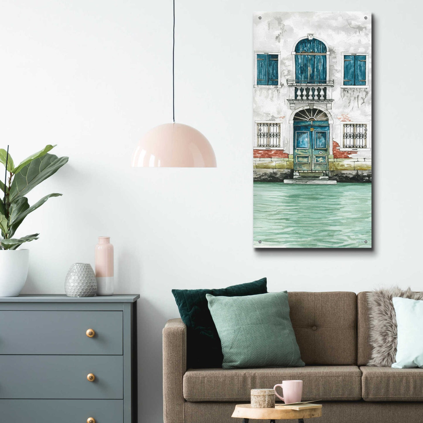 Epic Art 'Grand Canal II' by Cindy Jacobs, Acrylic Glass Wall Art,24x48