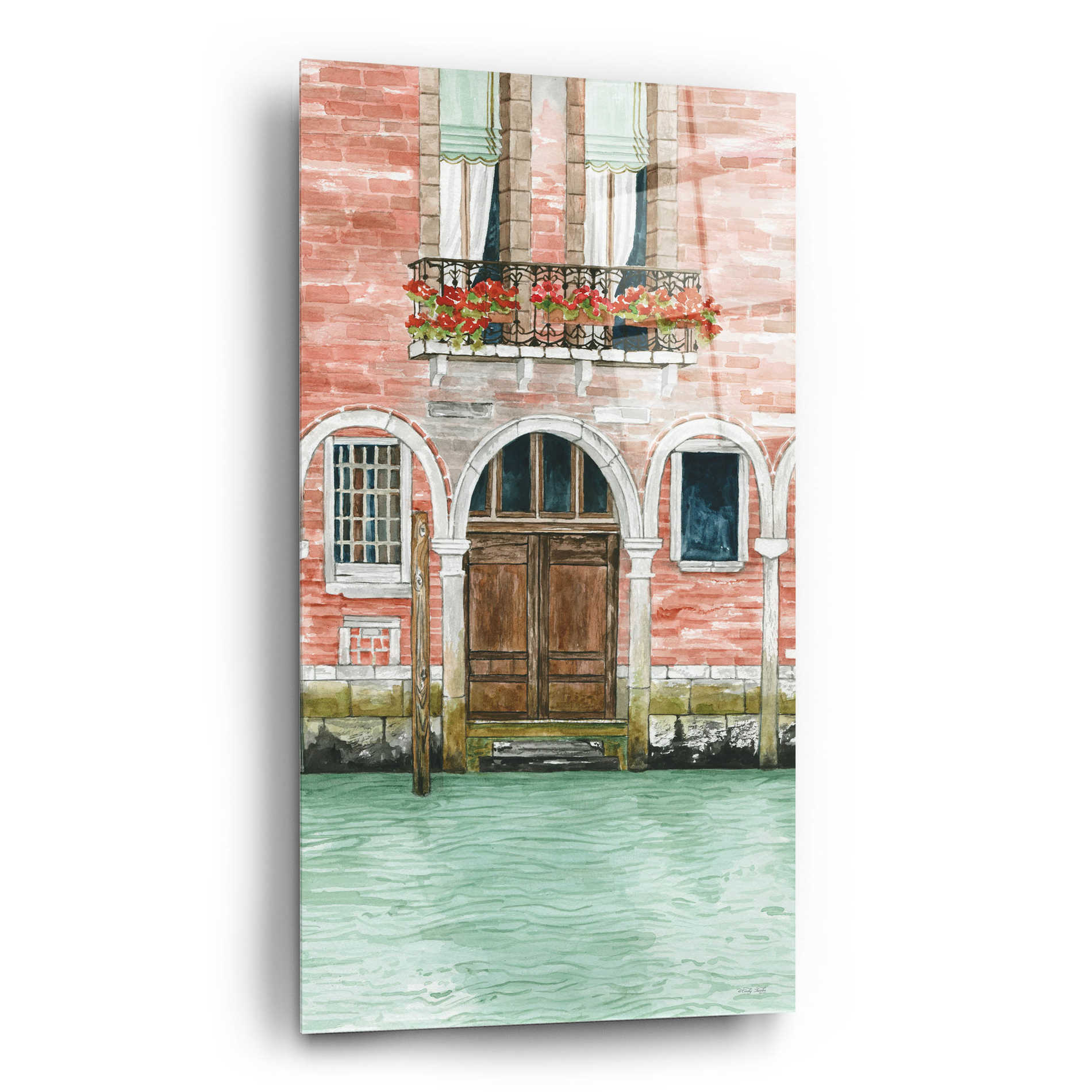 Epic Art 'Grand Canal III' by Cindy Jacobs, Acrylic Glass Wall Art,12x24