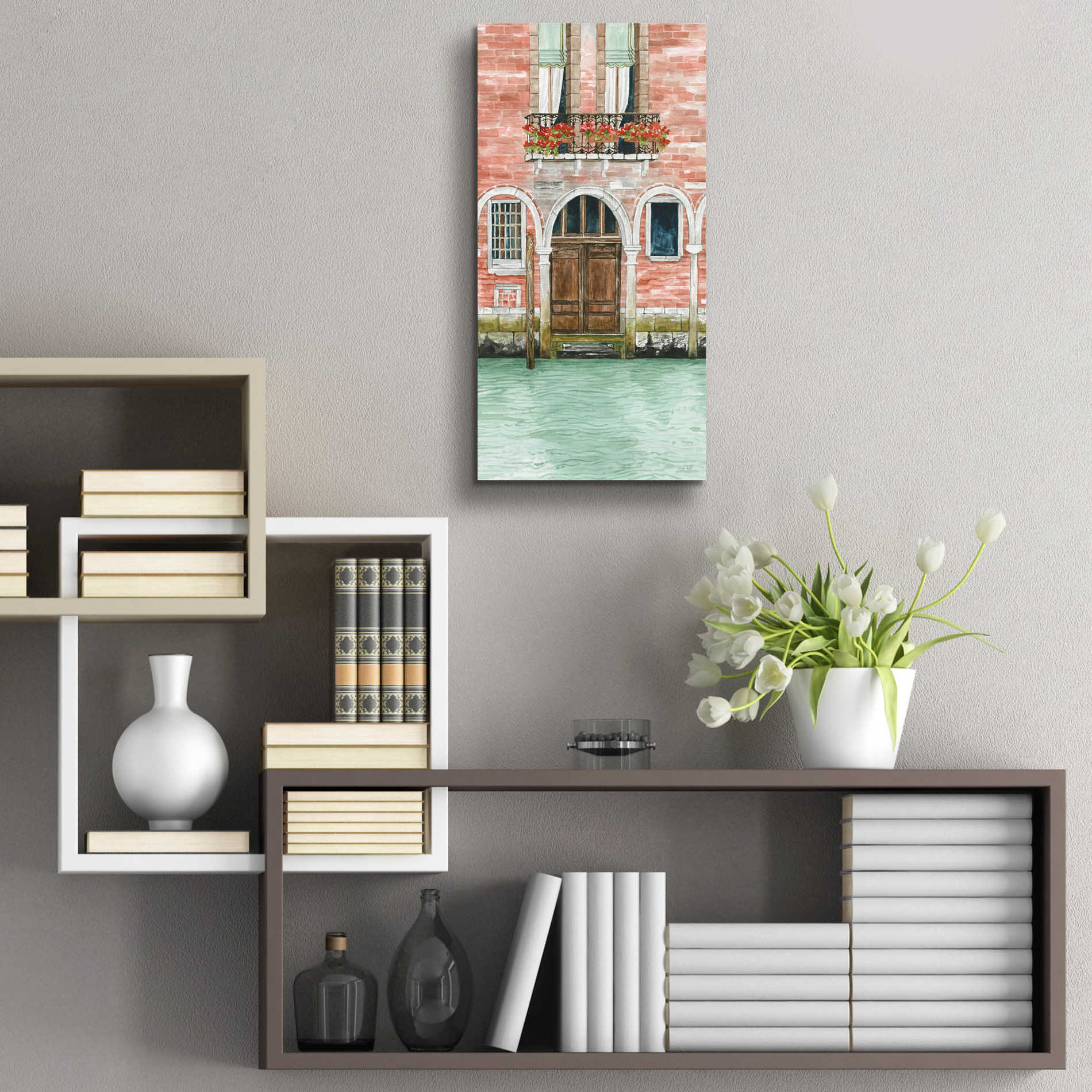 Epic Art 'Grand Canal III' by Cindy Jacobs, Acrylic Glass Wall Art,12x24