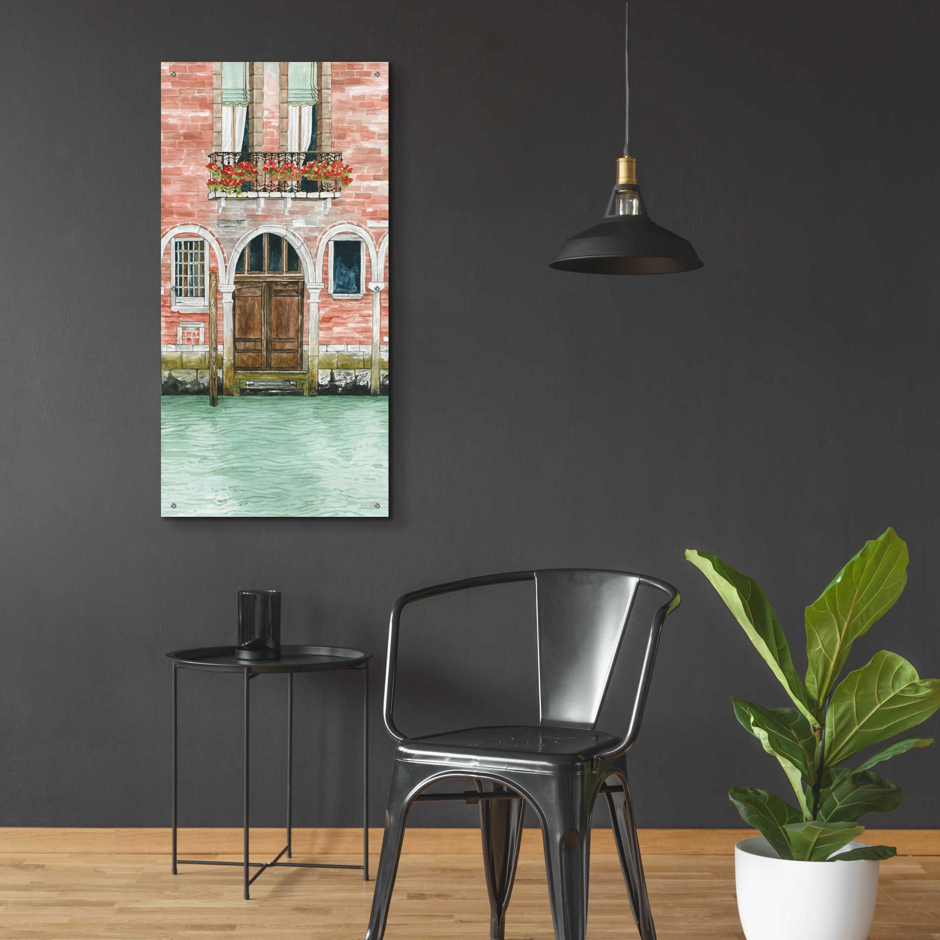 Epic Art 'Grand Canal III' by Cindy Jacobs, Acrylic Glass Wall Art,24x48