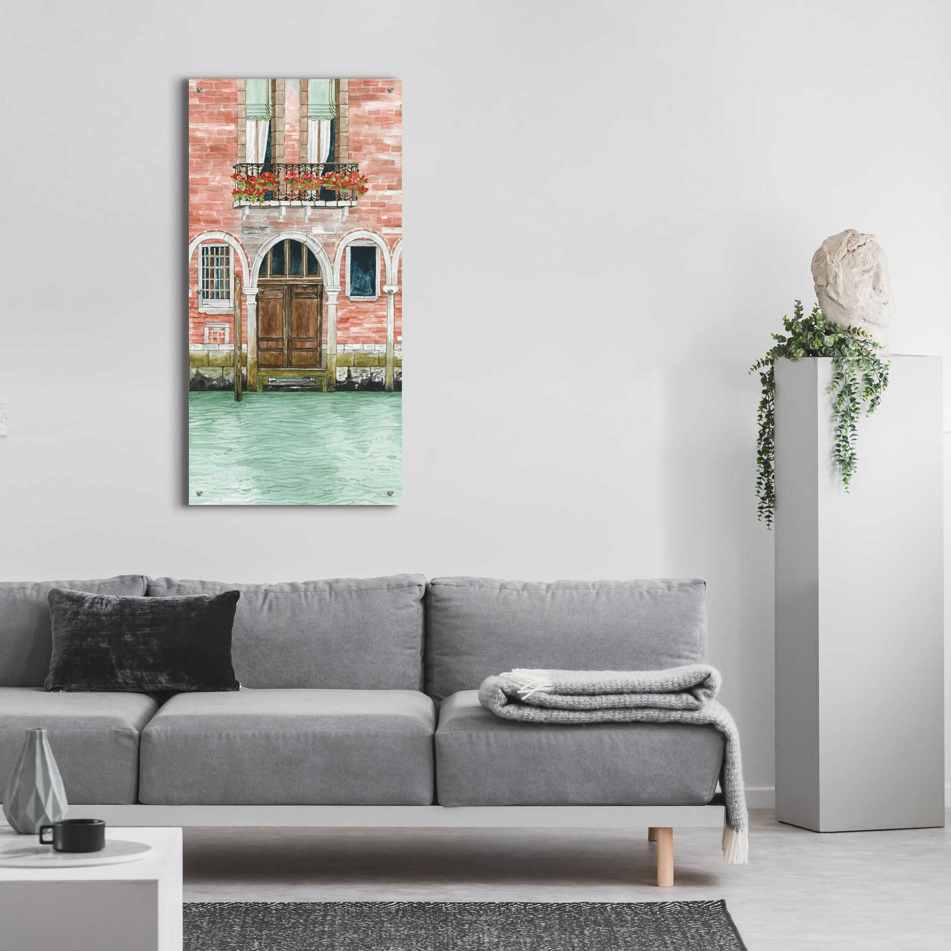 Epic Art 'Grand Canal III' by Cindy Jacobs, Acrylic Glass Wall Art,24x48