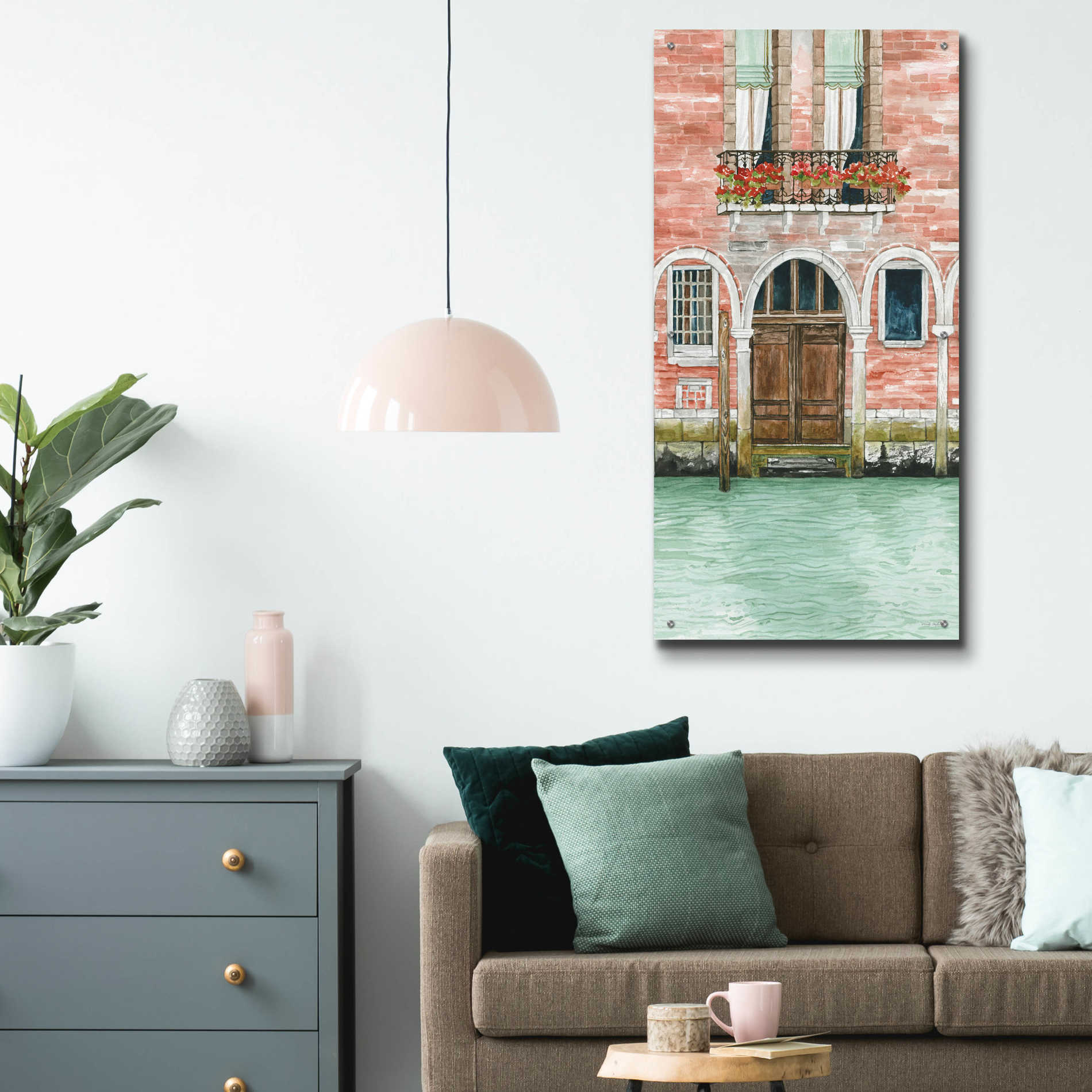 Epic Art 'Grand Canal III' by Cindy Jacobs, Acrylic Glass Wall Art,24x48