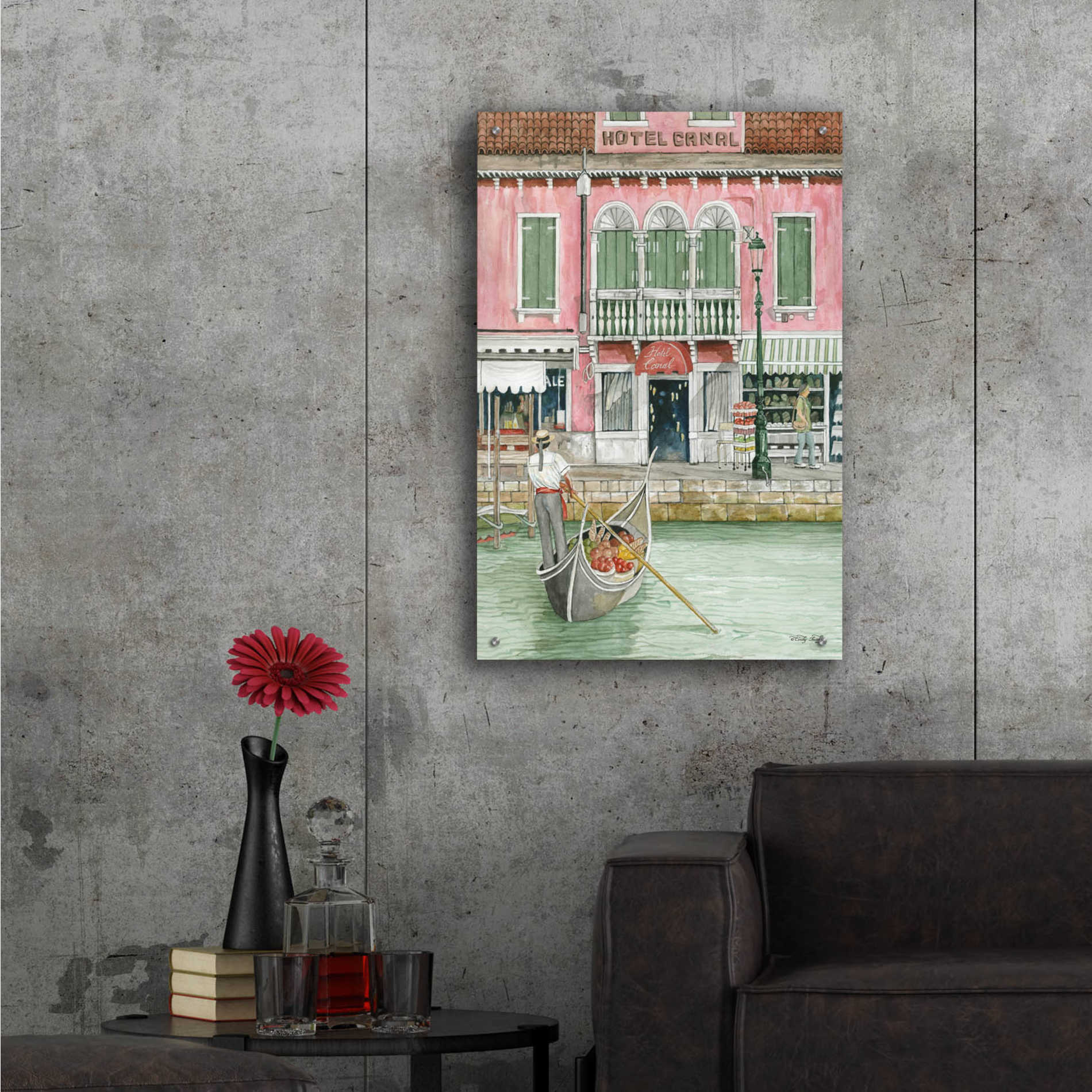 Epic Art 'Hotel Canal' by Cindy Jacobs, Acrylic Glass Wall Art,24x36