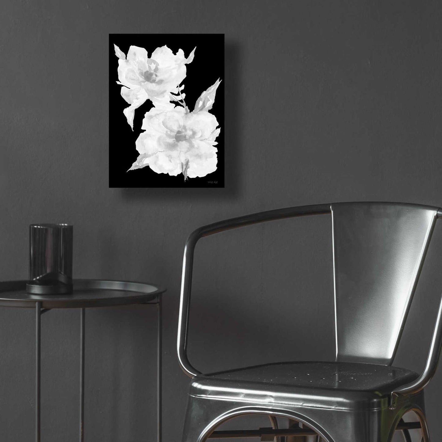 Epic Art 'Black & White Flowers II' by Cindy Jacobs, Acrylic Glass Wall Art,12x16