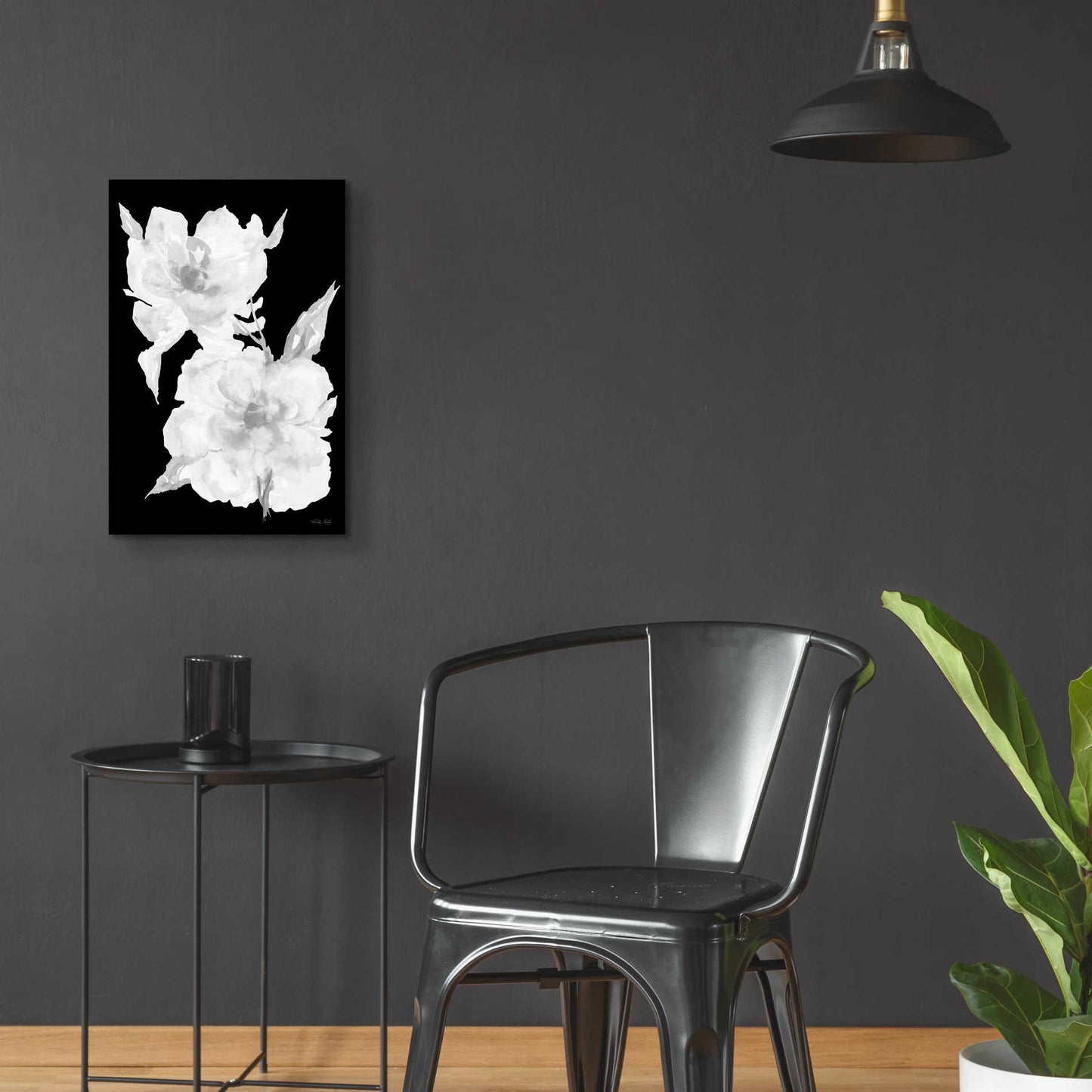 Epic Art 'Black & White Flowers II' by Cindy Jacobs, Acrylic Glass Wall Art,16x24