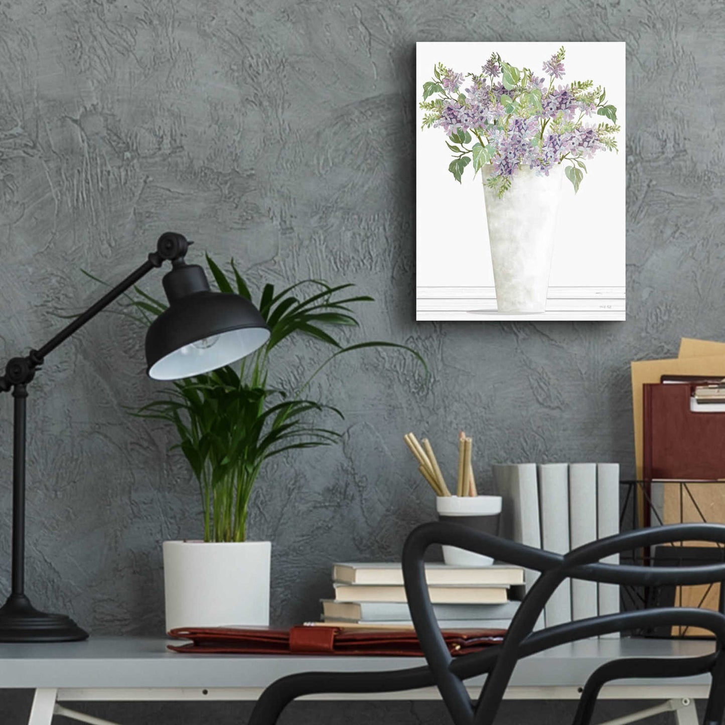 Epic Art 'Lilacs I' by Cindy Jacobs, Acrylic Glass Wall Art,12x16