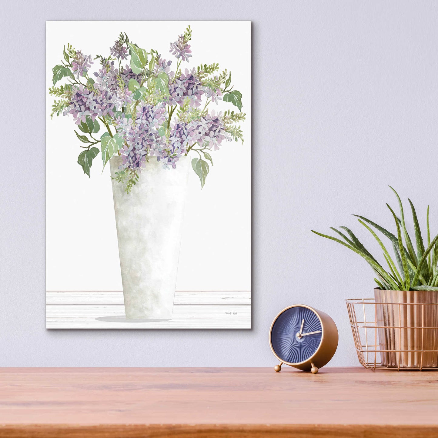 Epic Art 'Lilacs I' by Cindy Jacobs, Acrylic Glass Wall Art,12x16