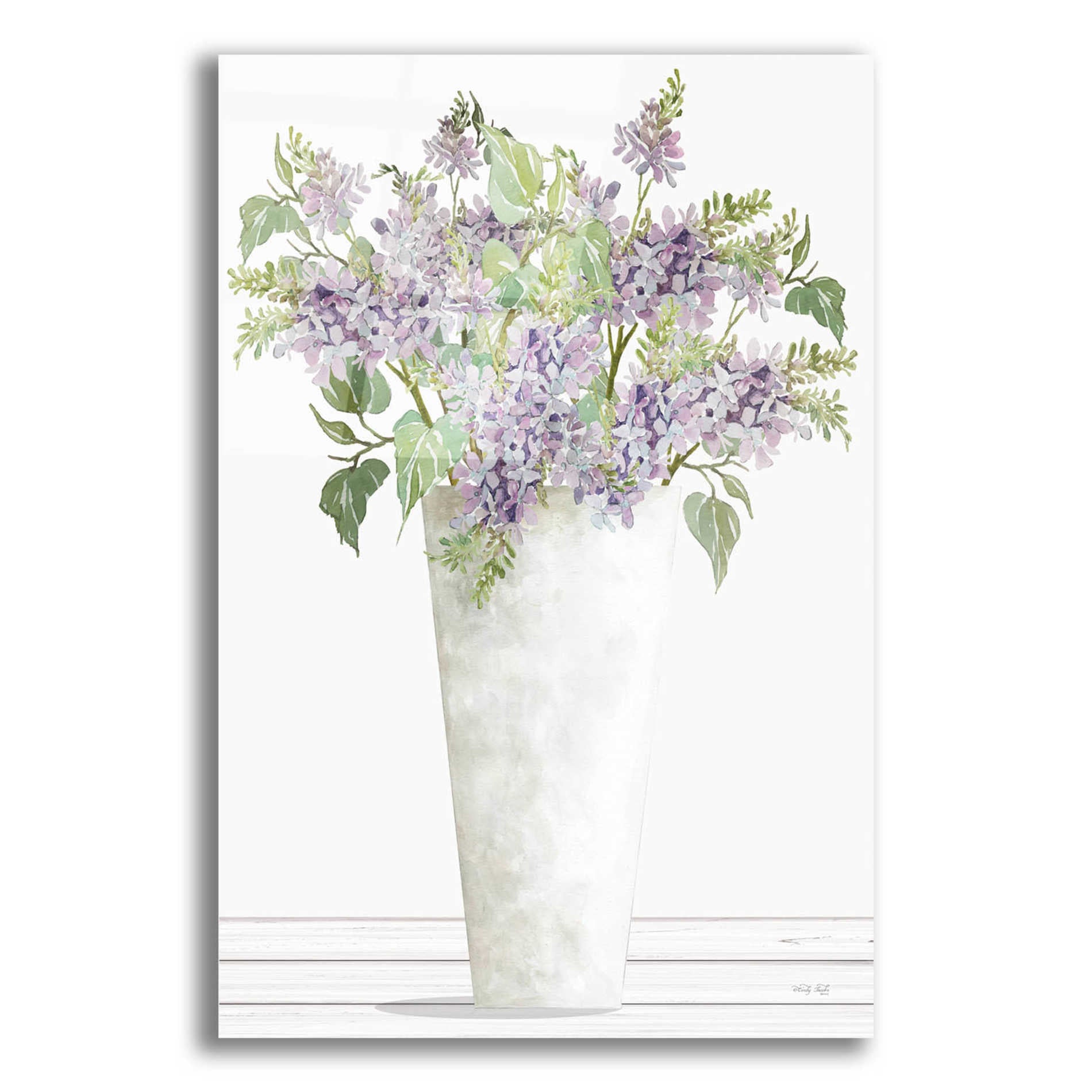 Epic Art 'Lilacs I' by Cindy Jacobs, Acrylic Glass Wall Art
