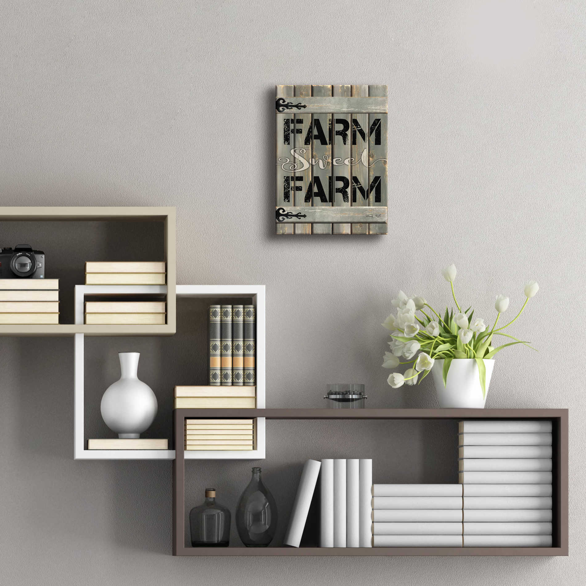 Epic Art 'Farm Sweet Farm' by Cindy Jacobs, Acrylic Glass Wall Art,12x16