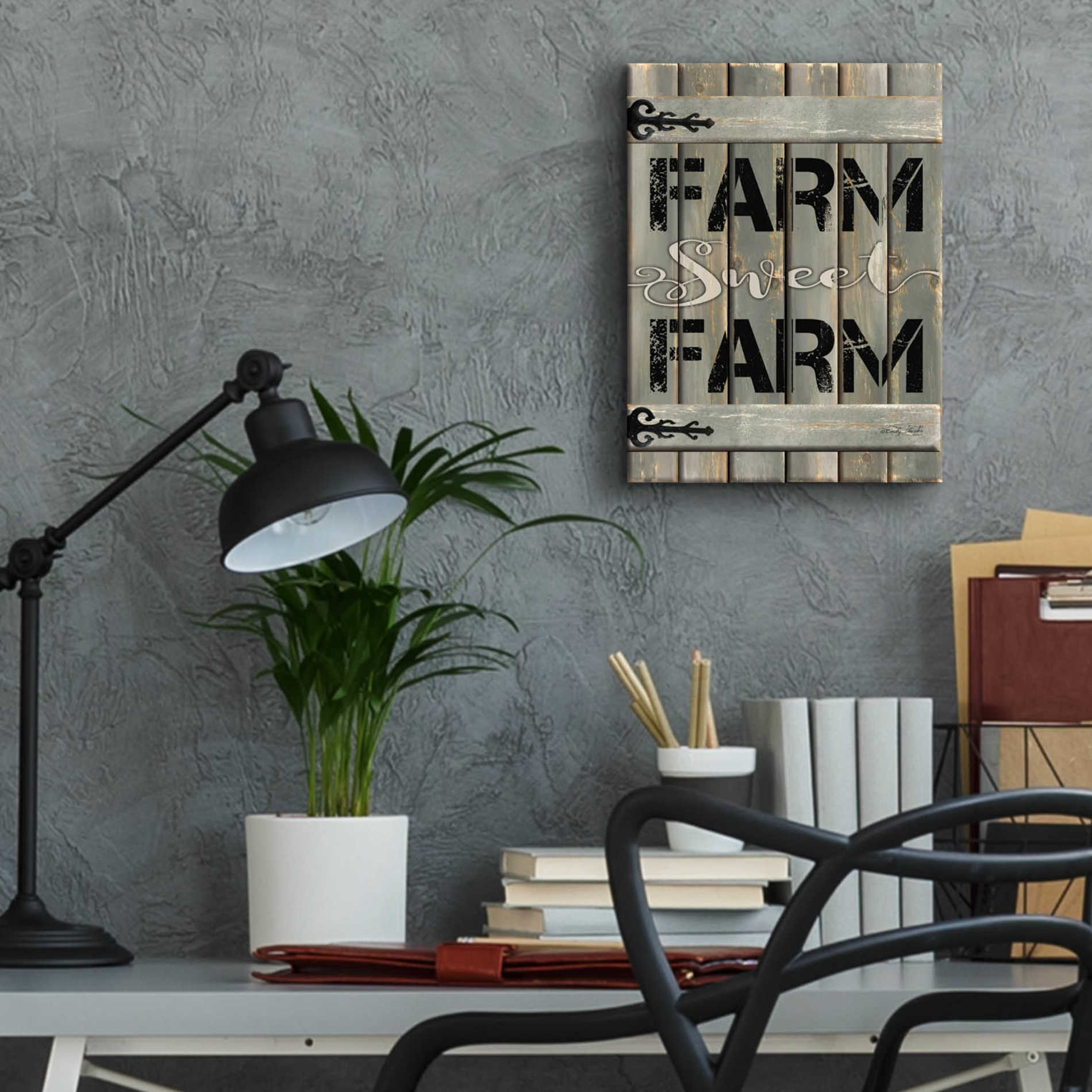 Epic Art 'Farm Sweet Farm' by Cindy Jacobs, Acrylic Glass Wall Art,12x16