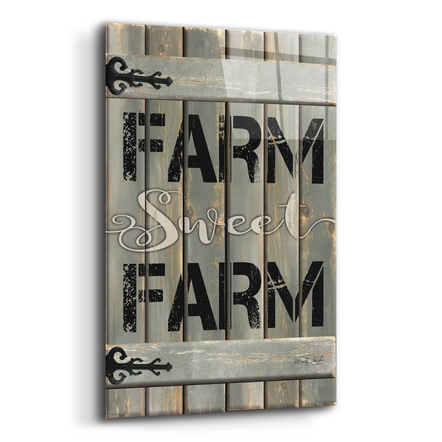 Epic Art 'Farm Sweet Farm' by Cindy Jacobs, Acrylic Glass Wall Art,16x24