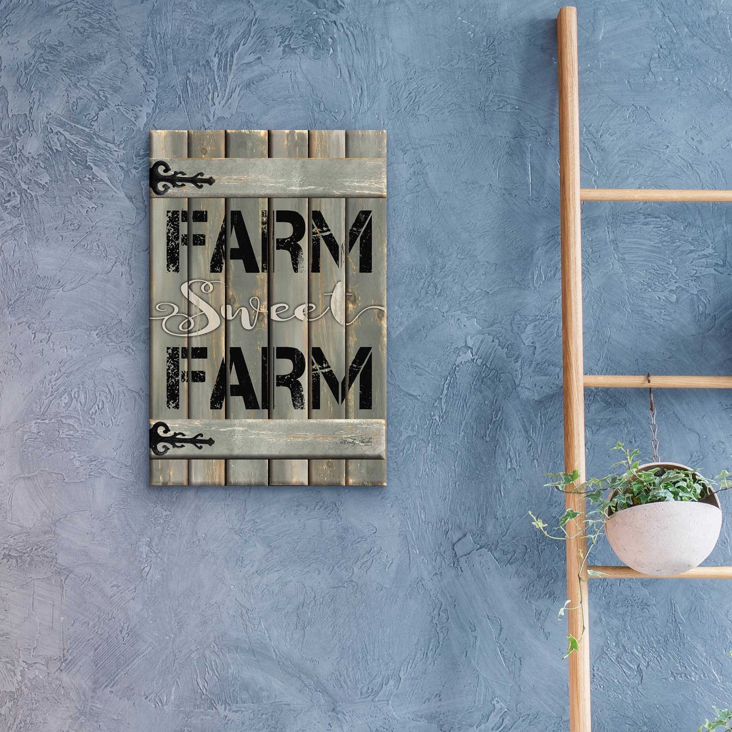 Epic Art 'Farm Sweet Farm' by Cindy Jacobs, Acrylic Glass Wall Art,16x24