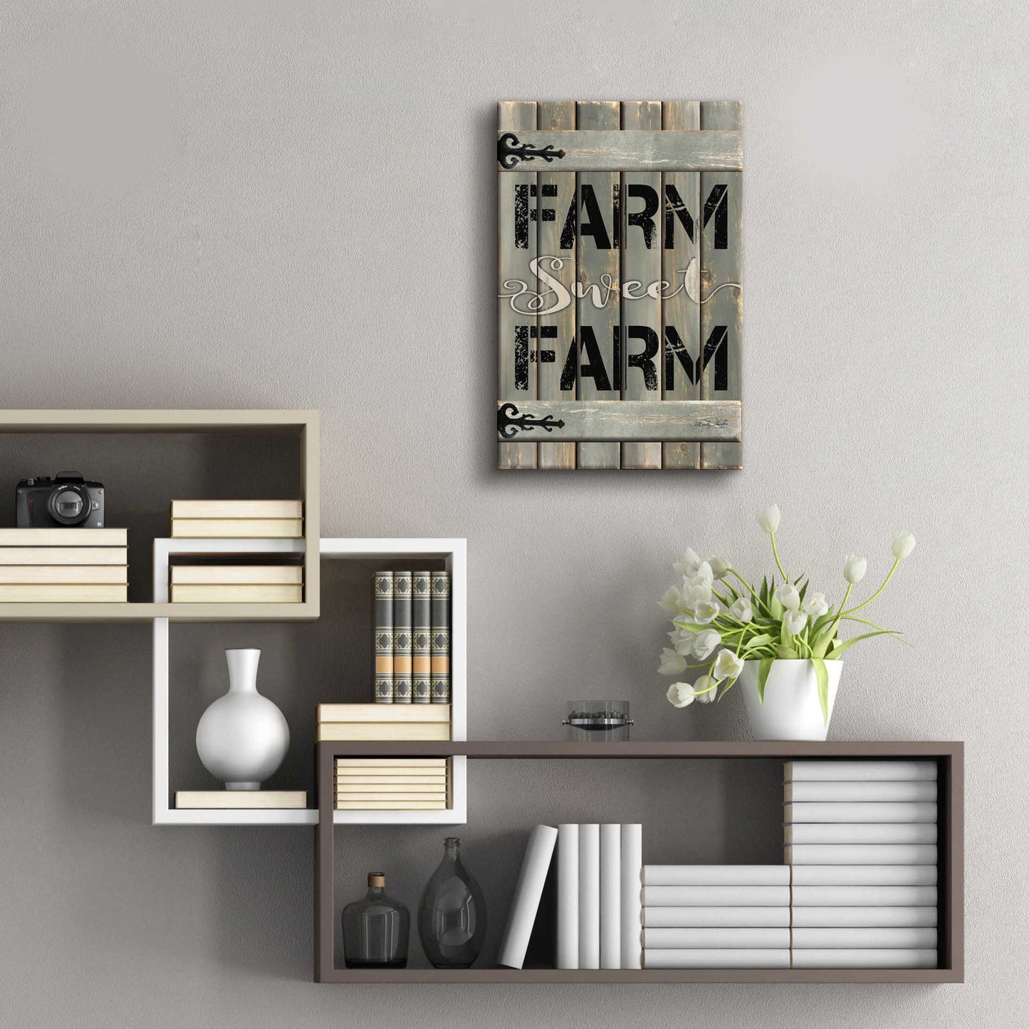 Epic Art 'Farm Sweet Farm' by Cindy Jacobs, Acrylic Glass Wall Art,16x24