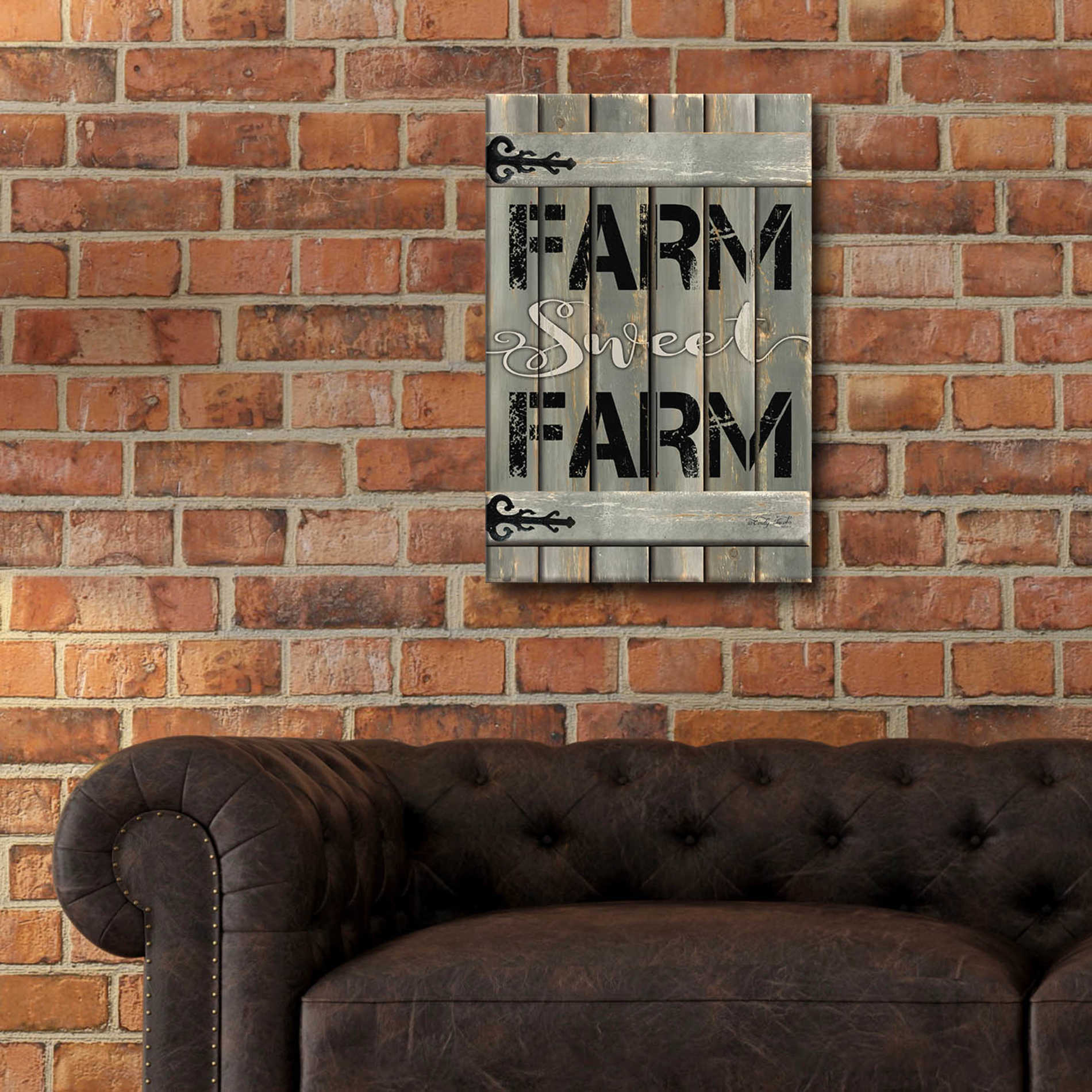 Epic Art 'Farm Sweet Farm' by Cindy Jacobs, Acrylic Glass Wall Art,16x24