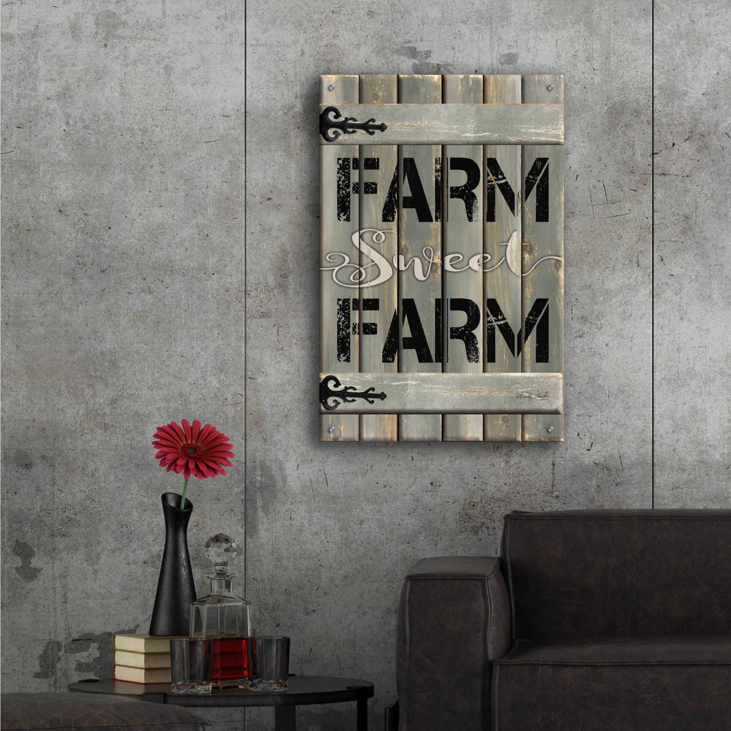 Epic Art 'Farm Sweet Farm' by Cindy Jacobs, Acrylic Glass Wall Art,24x36